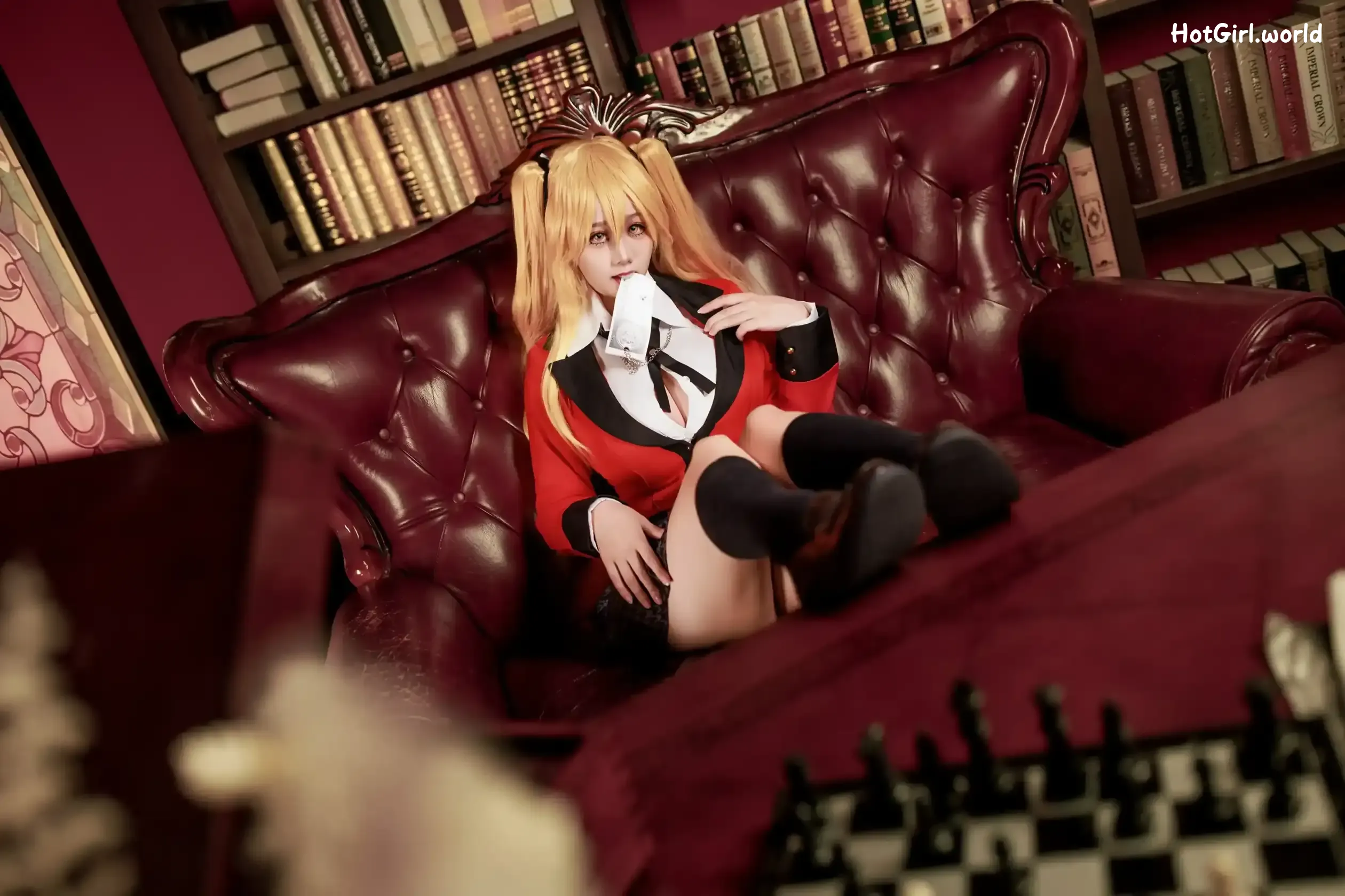 Coser-阿雪雪-狂赌之渊-早乙女芽亚里-制服 第6张图