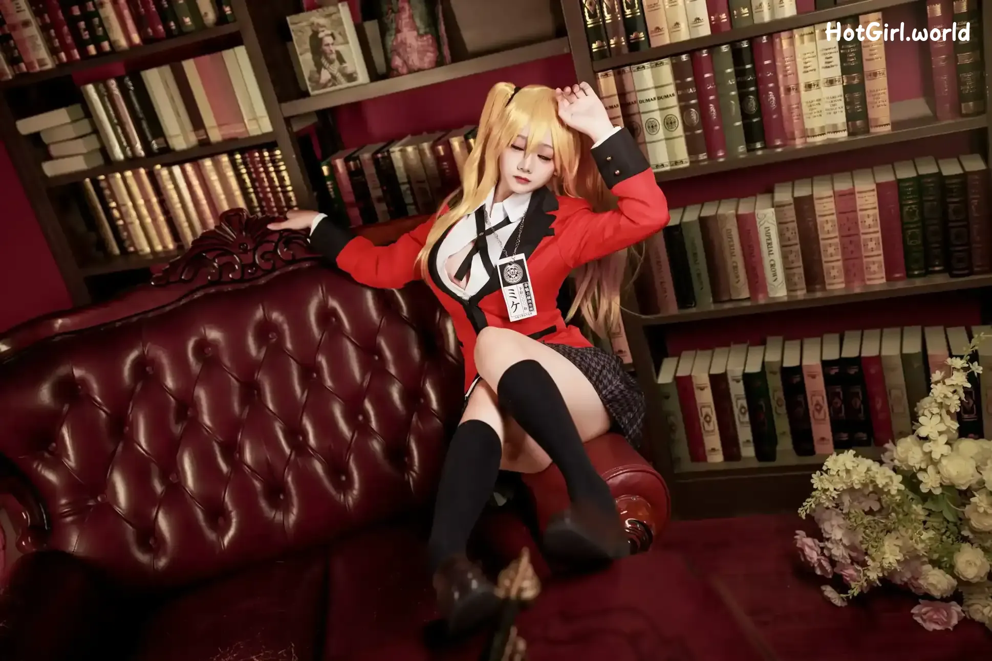 Coser-阿雪雪-狂赌之渊-早乙女芽亚里-制服 第14张图