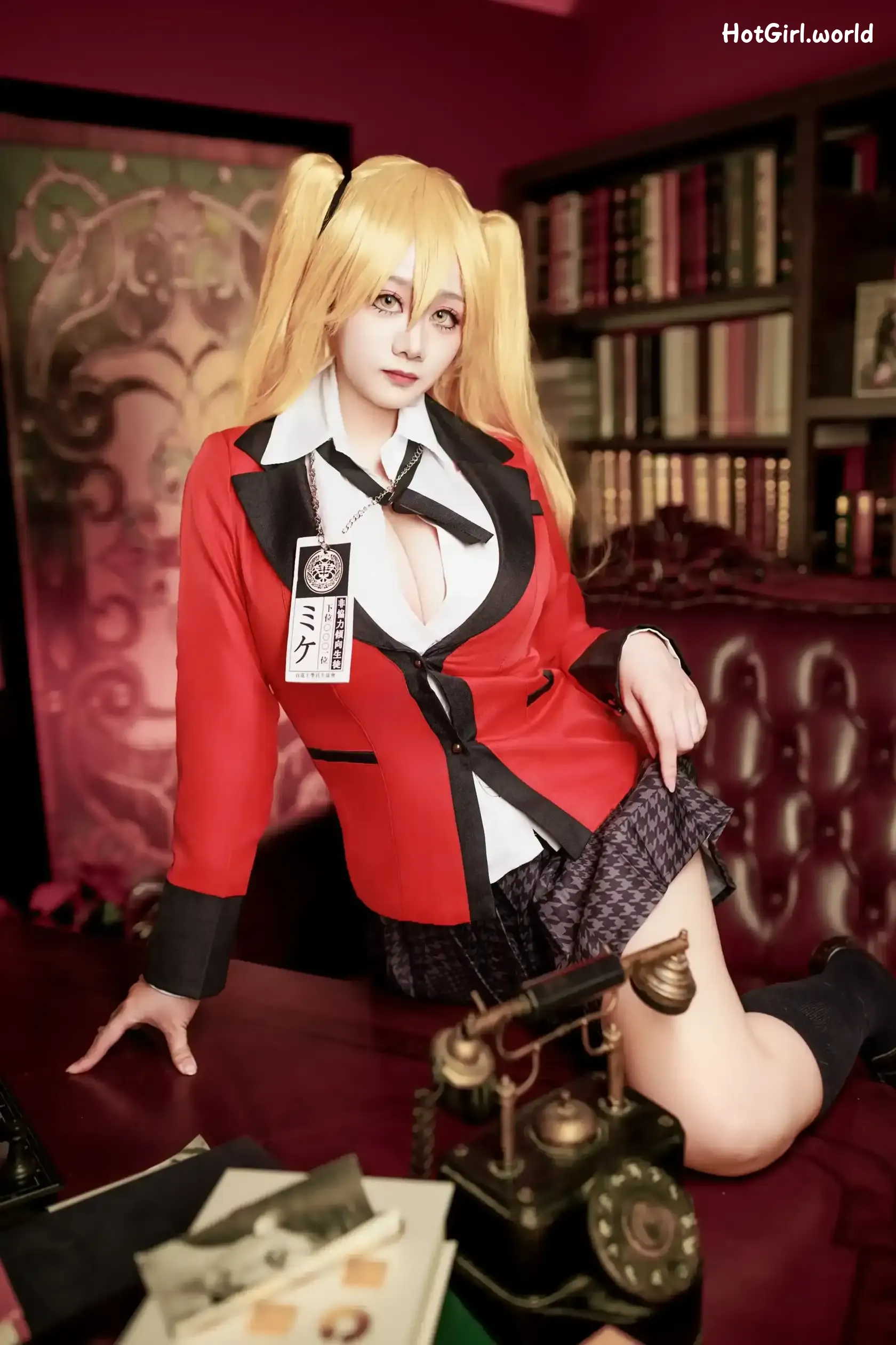 Coser-阿雪雪-狂赌之渊-早乙女芽亚里-制服 第18张图