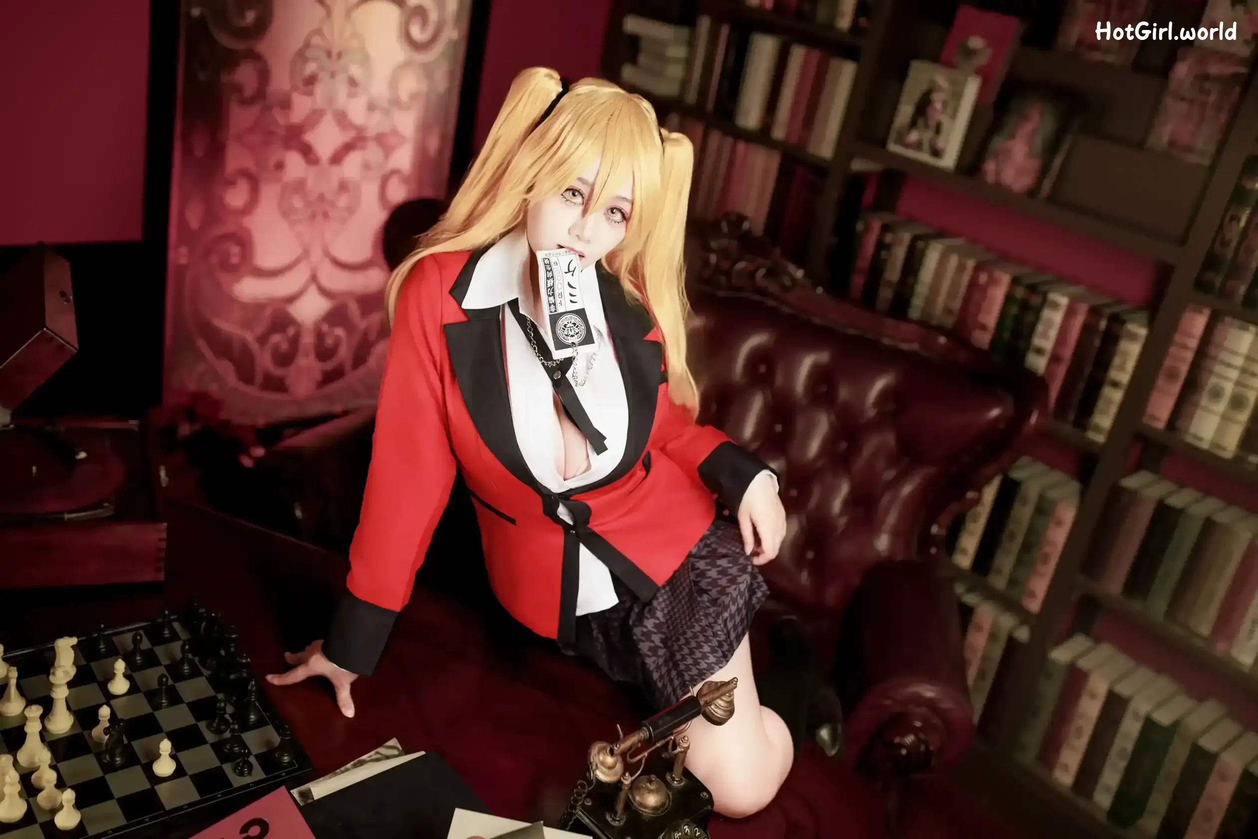 Coser-阿雪雪-狂赌之渊-早乙女芽亚里-制服 第19张图