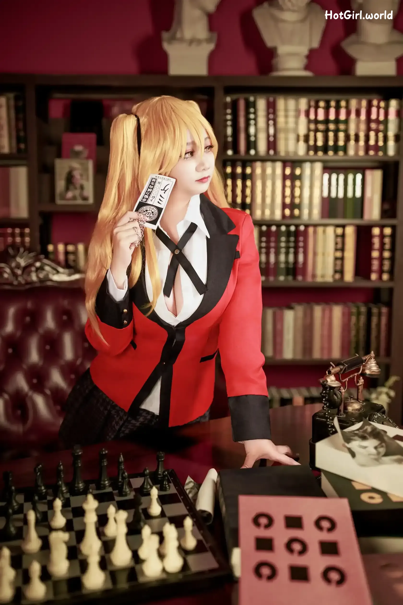 Coser-阿雪雪-狂赌之渊-早乙女芽亚里-制服 第23张图