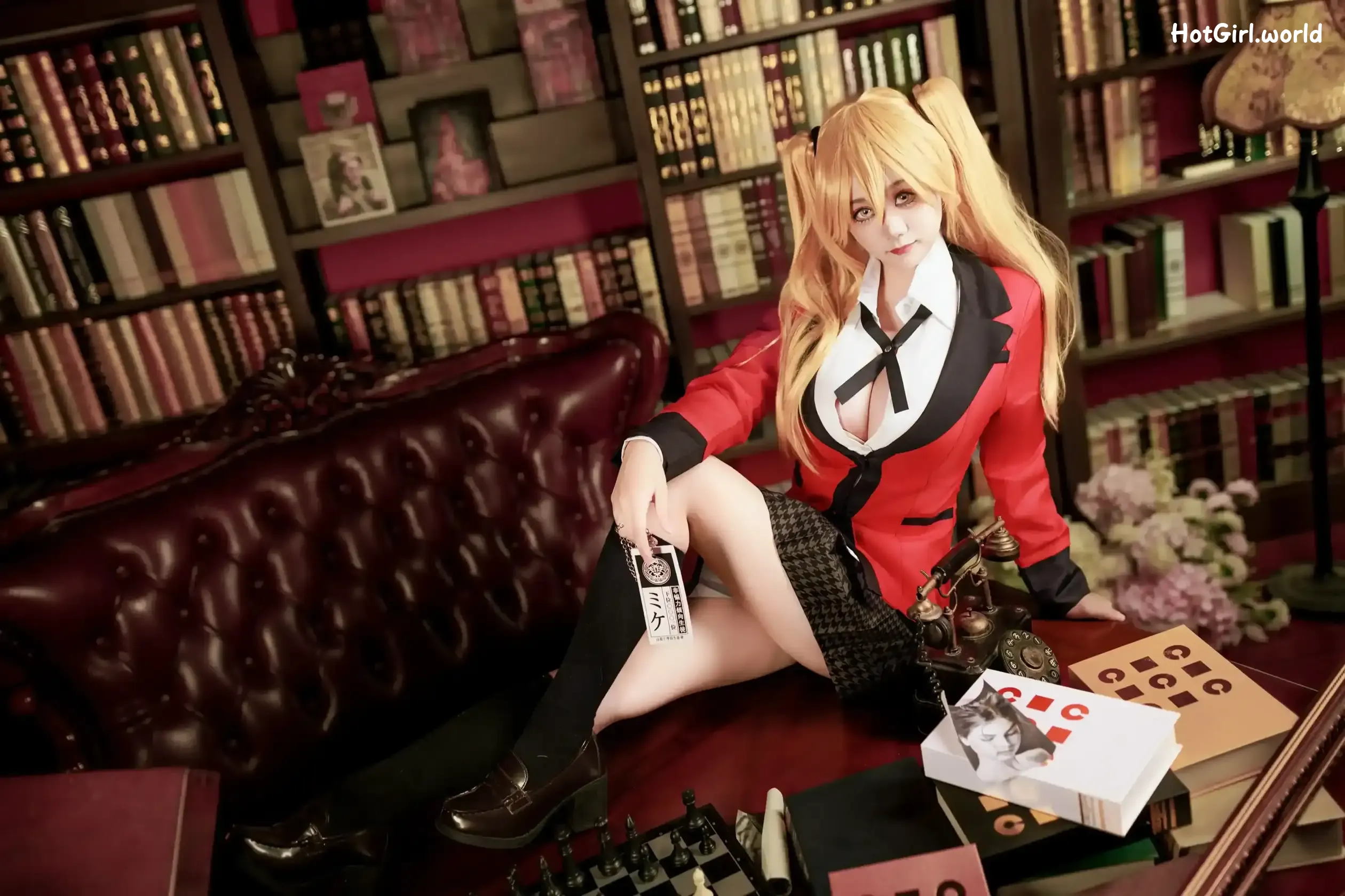 Coser-阿雪雪-狂赌之渊-早乙女芽亚里-制服 第25张图