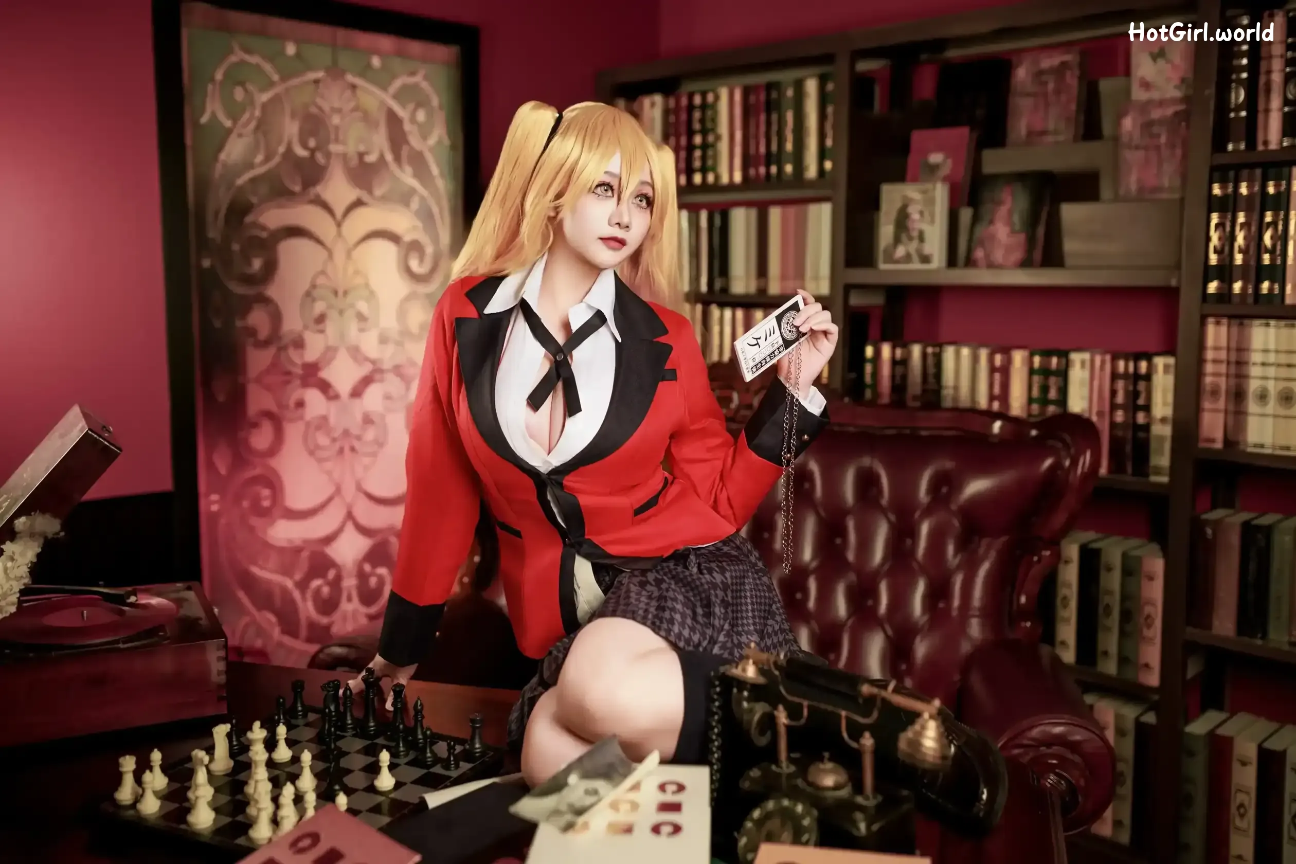 Coser-阿雪雪-狂赌之渊-早乙女芽亚里-制服 第28张图