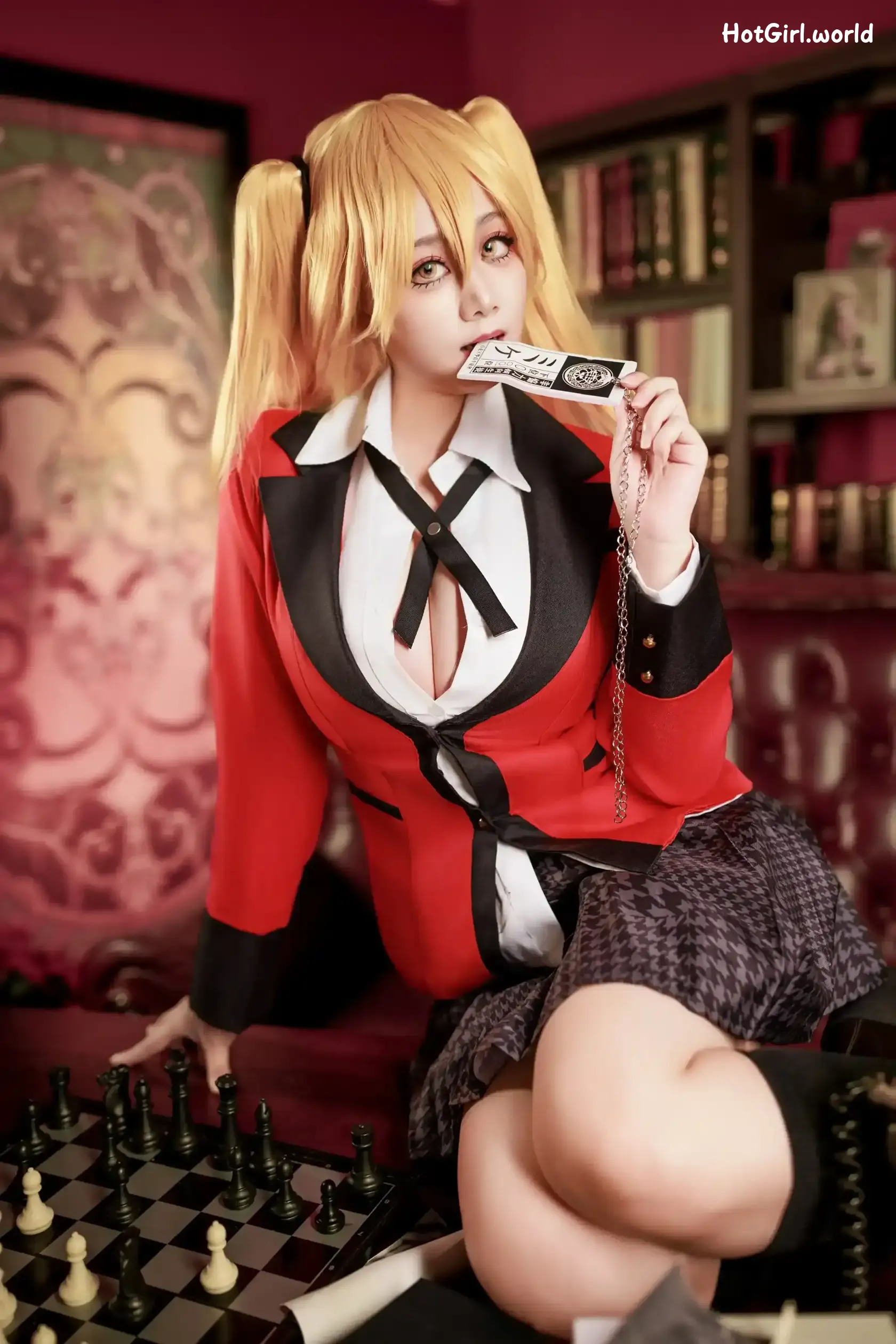 Coser-阿雪雪-狂赌之渊-早乙女芽亚里-制服 第29张图