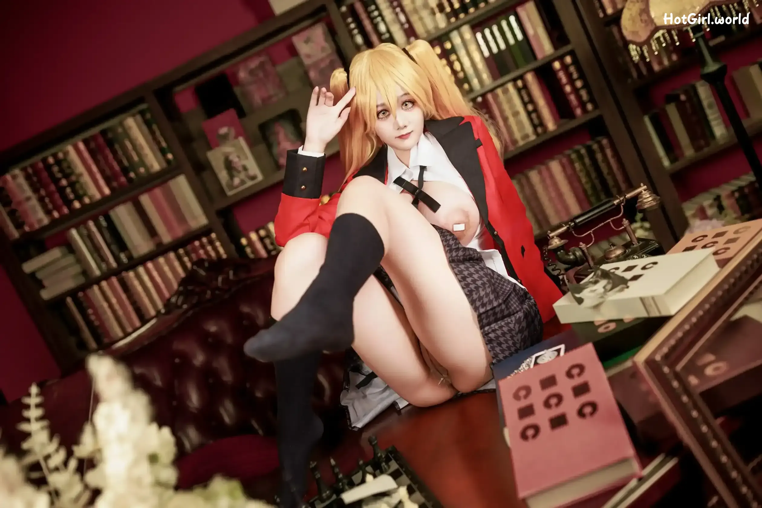 Coser-阿雪雪-狂赌之渊-早乙女芽亚里-制服 第47张图