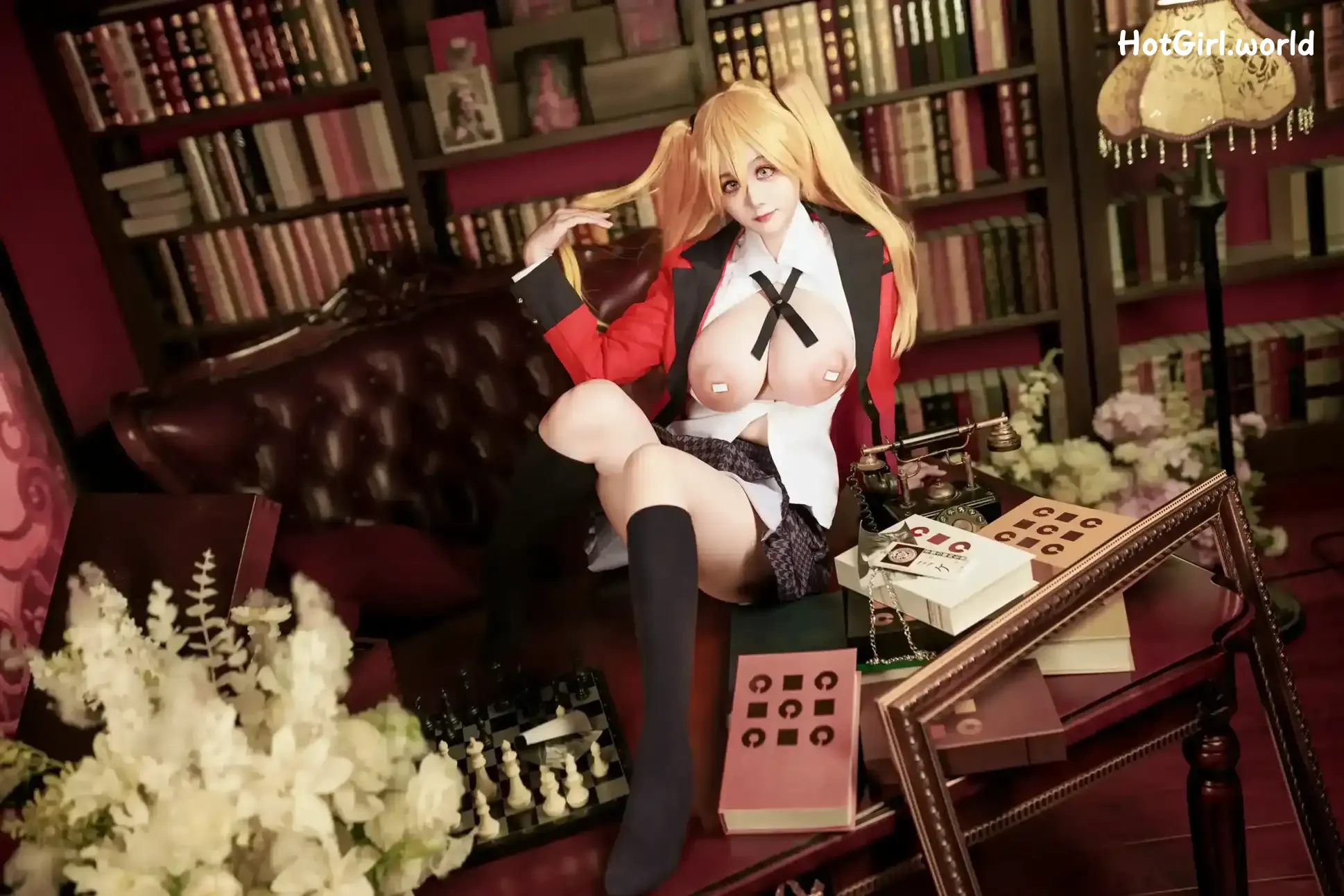 Coser-阿雪雪-狂赌之渊-早乙女芽亚里-制服 第49张图