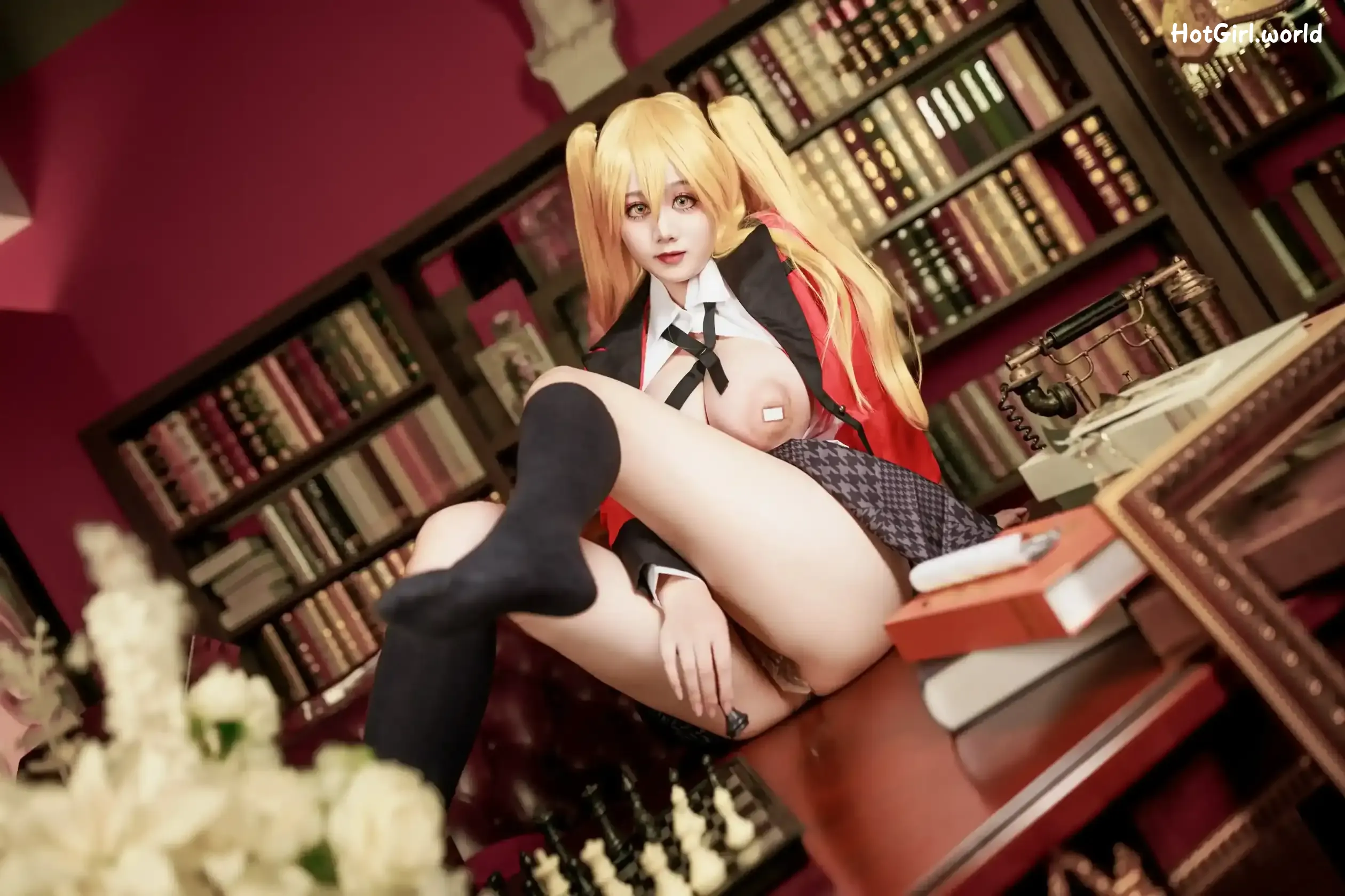 Coser-阿雪雪-狂赌之渊-早乙女芽亚里-制服 第55张图