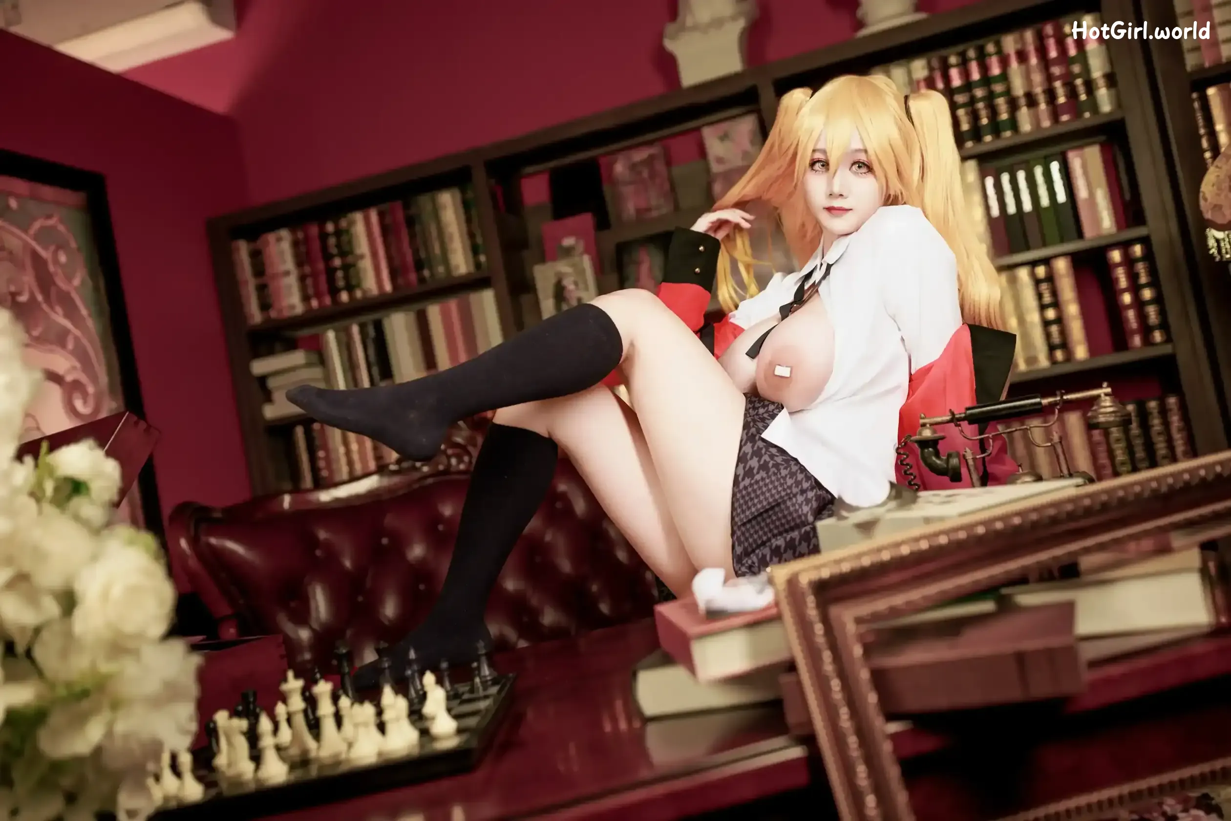 Coser-阿雪雪-狂赌之渊-早乙女芽亚里-制服 第61张图