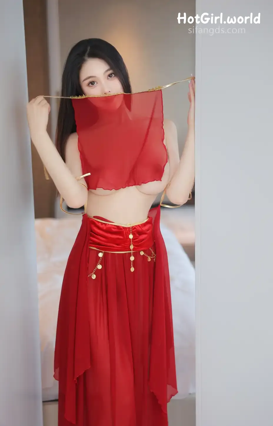 XR Uncensored-清妙-R18-秀人网模特-红色舞裙+S 第52张图