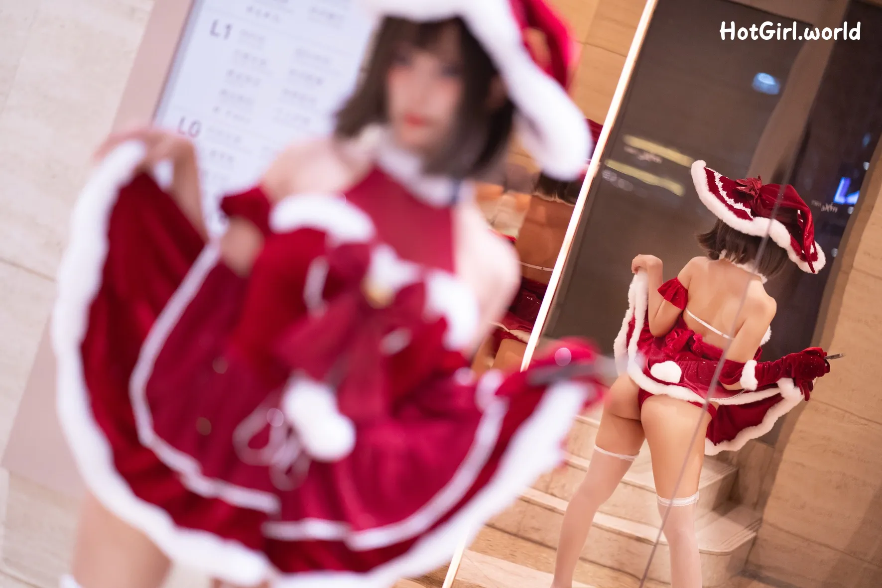 Coser-职业奶妈三水子-圣诞小裙子 第49张图
