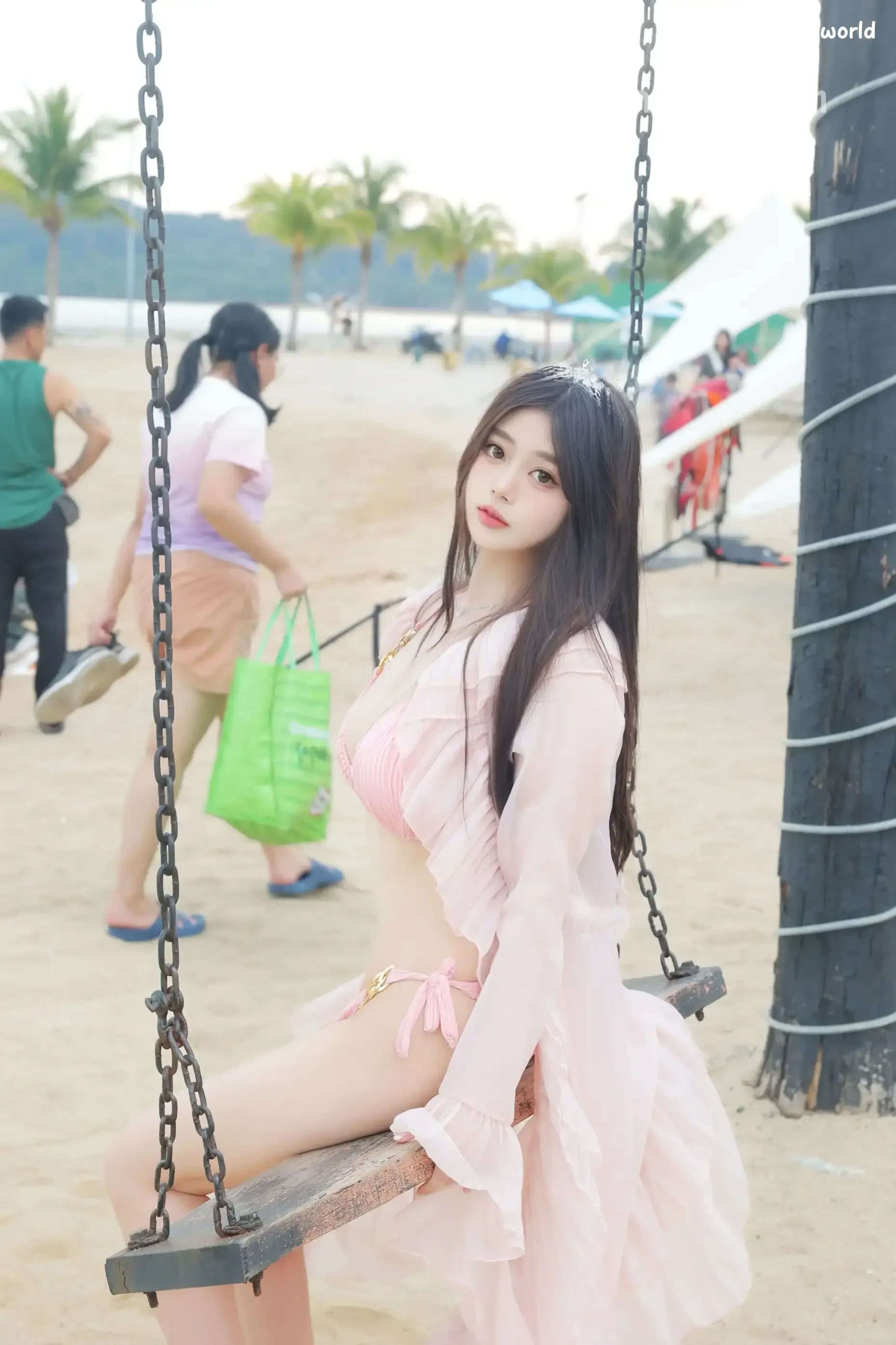 XR Uncensored-蛋蛋宝-R18-秀人网模特-粉色泳装的诱惑 第8张图
