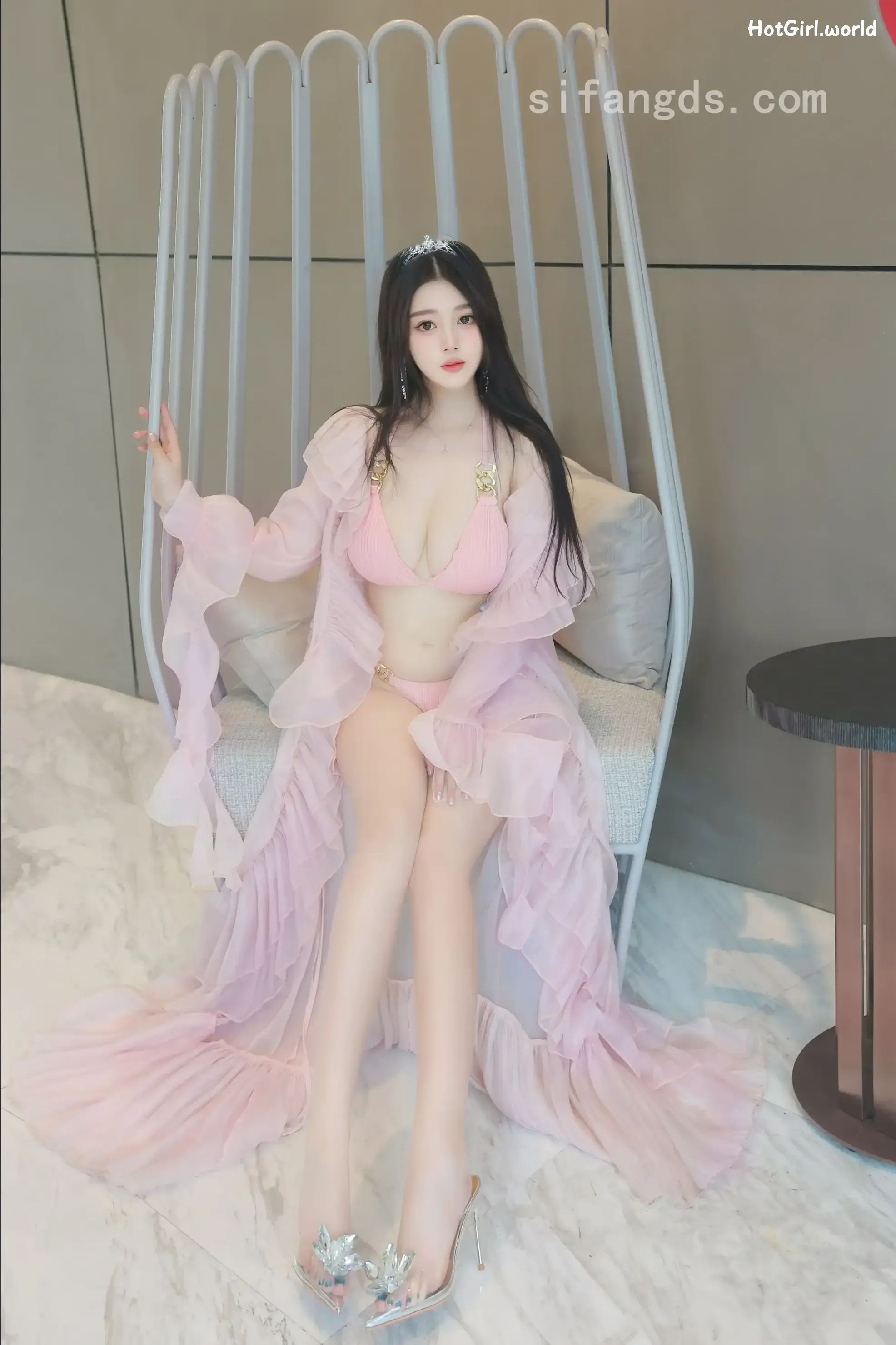 XR Uncensored-蛋蛋宝-R18-秀人网模特-粉色泳装的诱惑 第14张图