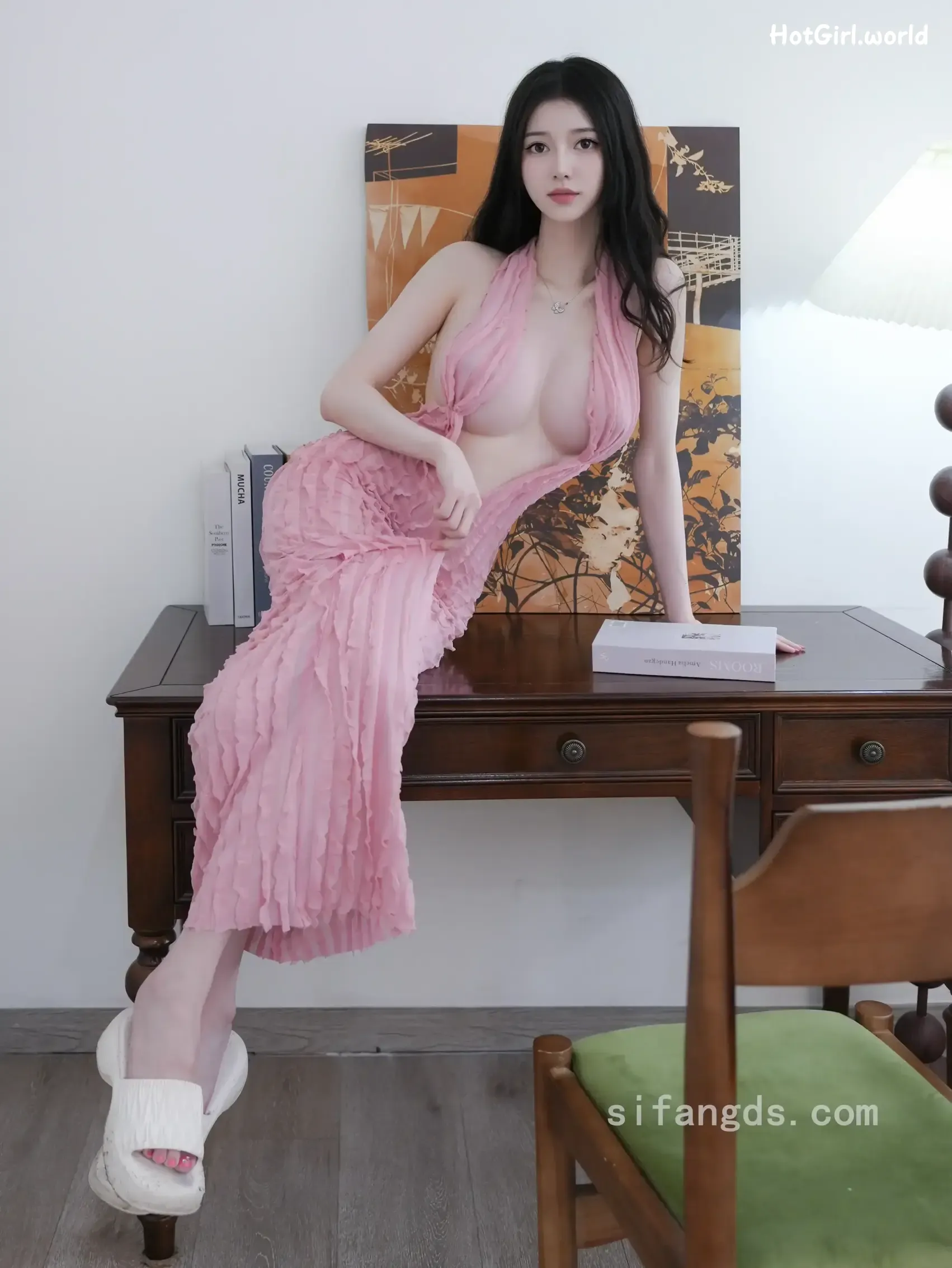 XR Uncensored-白小蝶-R18-秀人网模特-书桌上的粉色精灵 第16张图