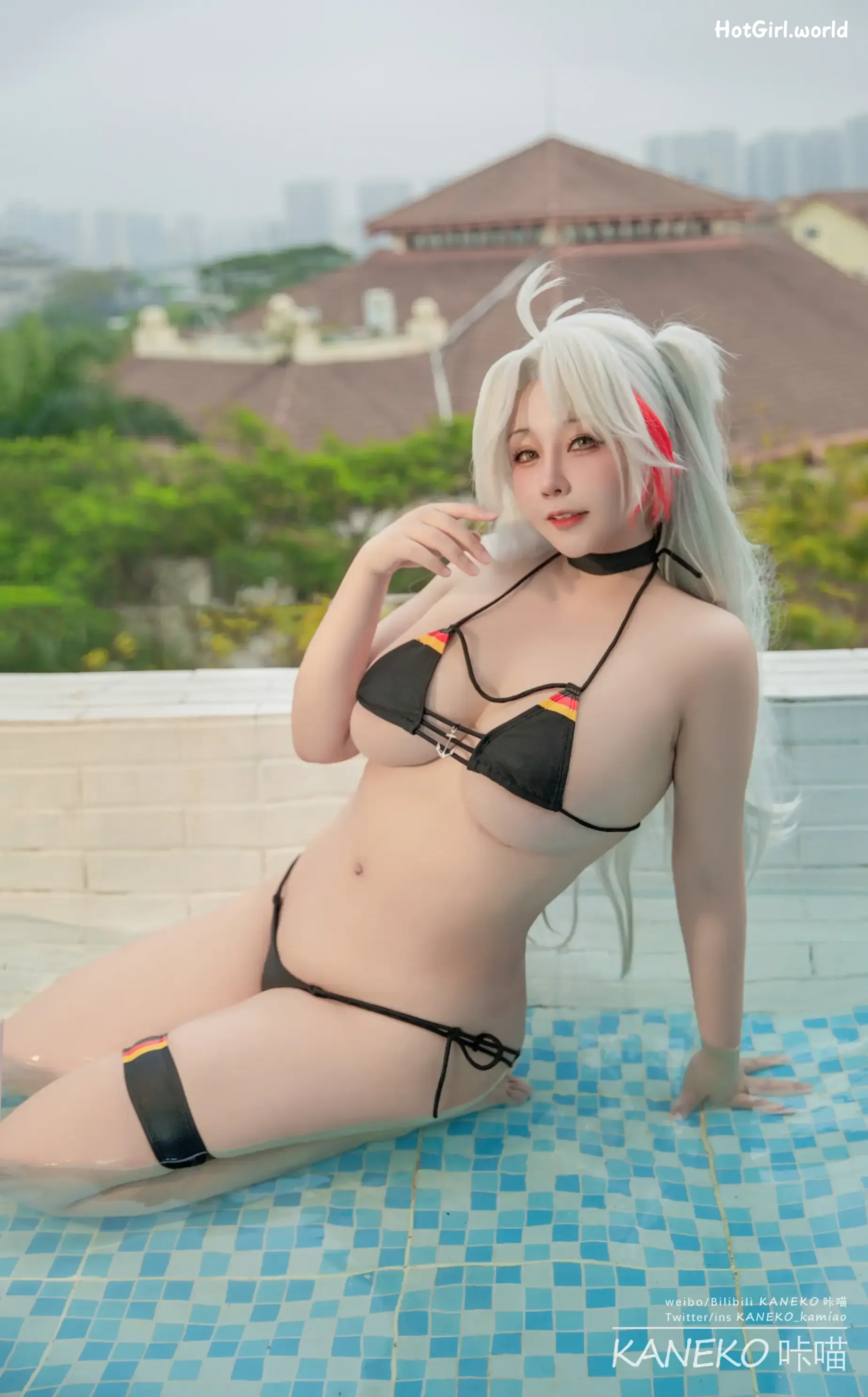 Coser-KANEKO_咔喵-碧蓝航线-欧根亲王泳装 第3张图