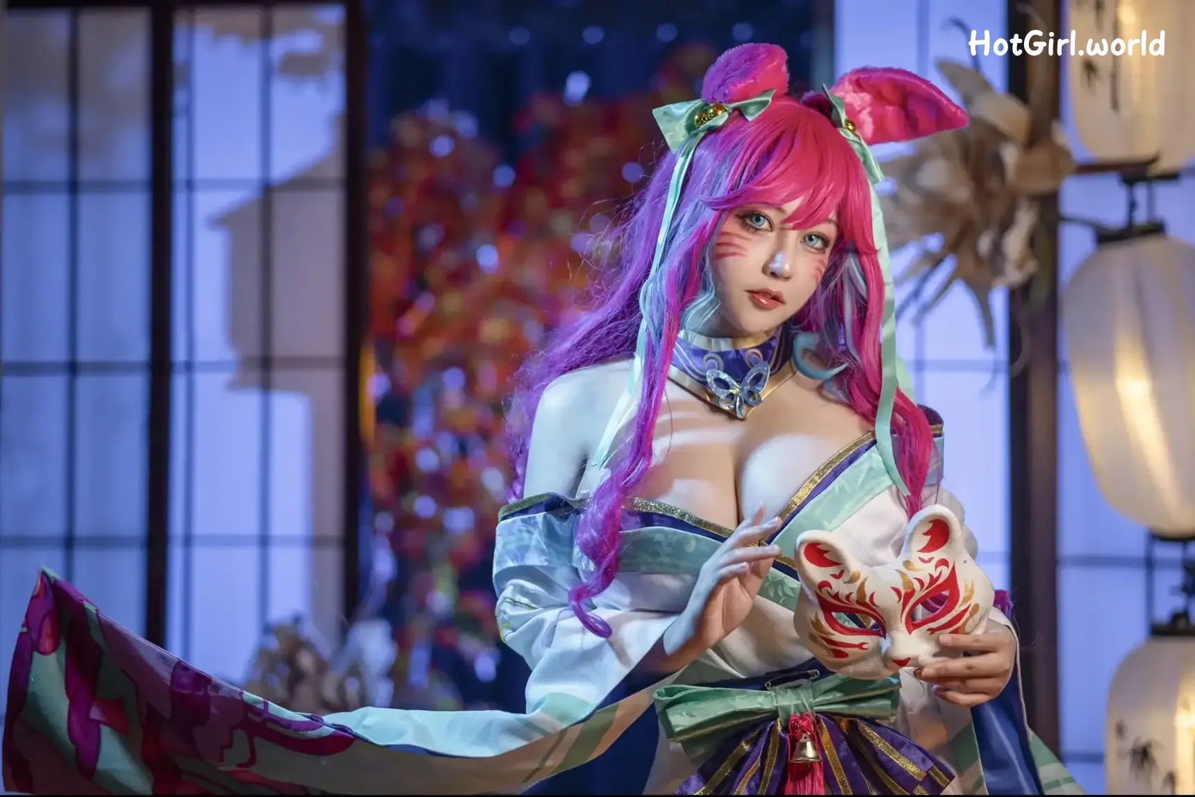Coser-KANEKO_咔喵-英雄联盟-灵魂莲华-阿狸 第1张图
