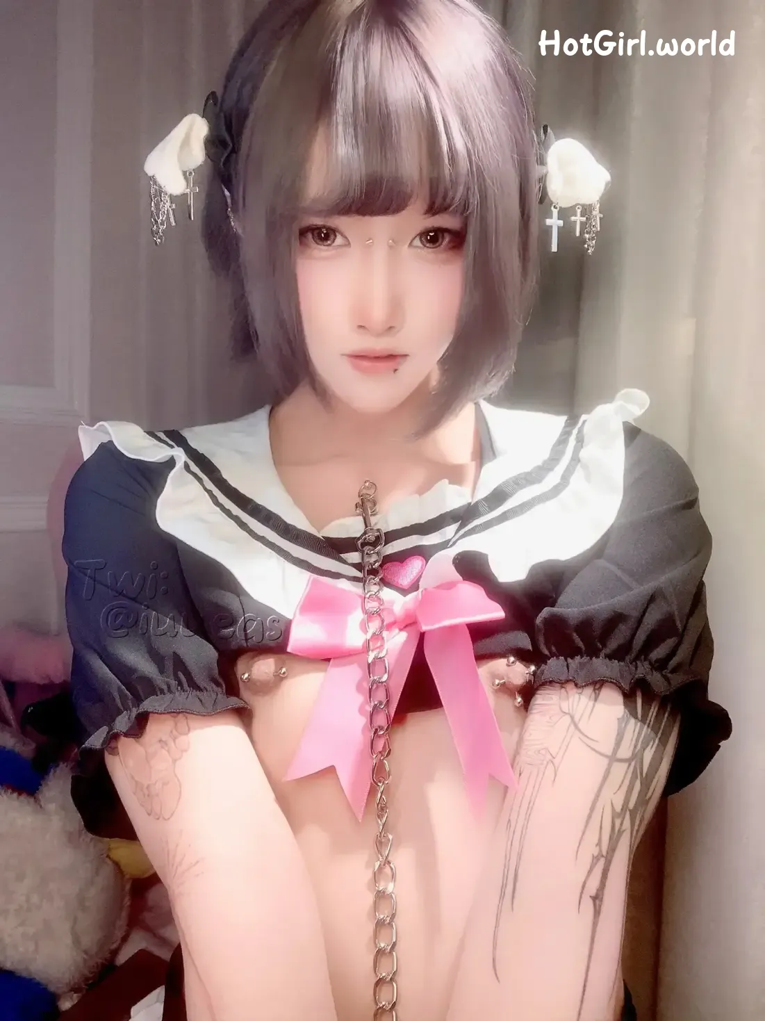 Coser-不得惹-iuueas-反差少女露出-小小年纪就这么放荡 第64张图