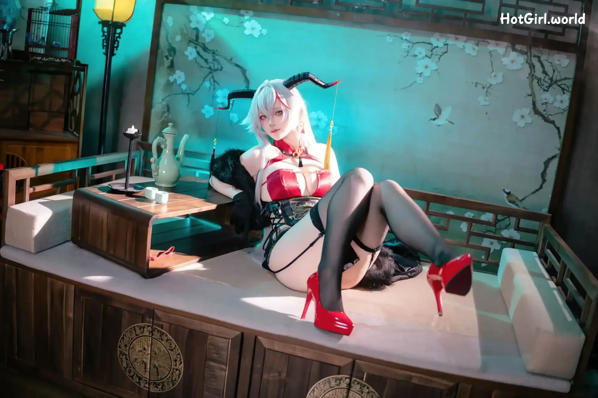 Coser-屿鱼-碧蓝航线-埃吉尔旗袍 第5张图