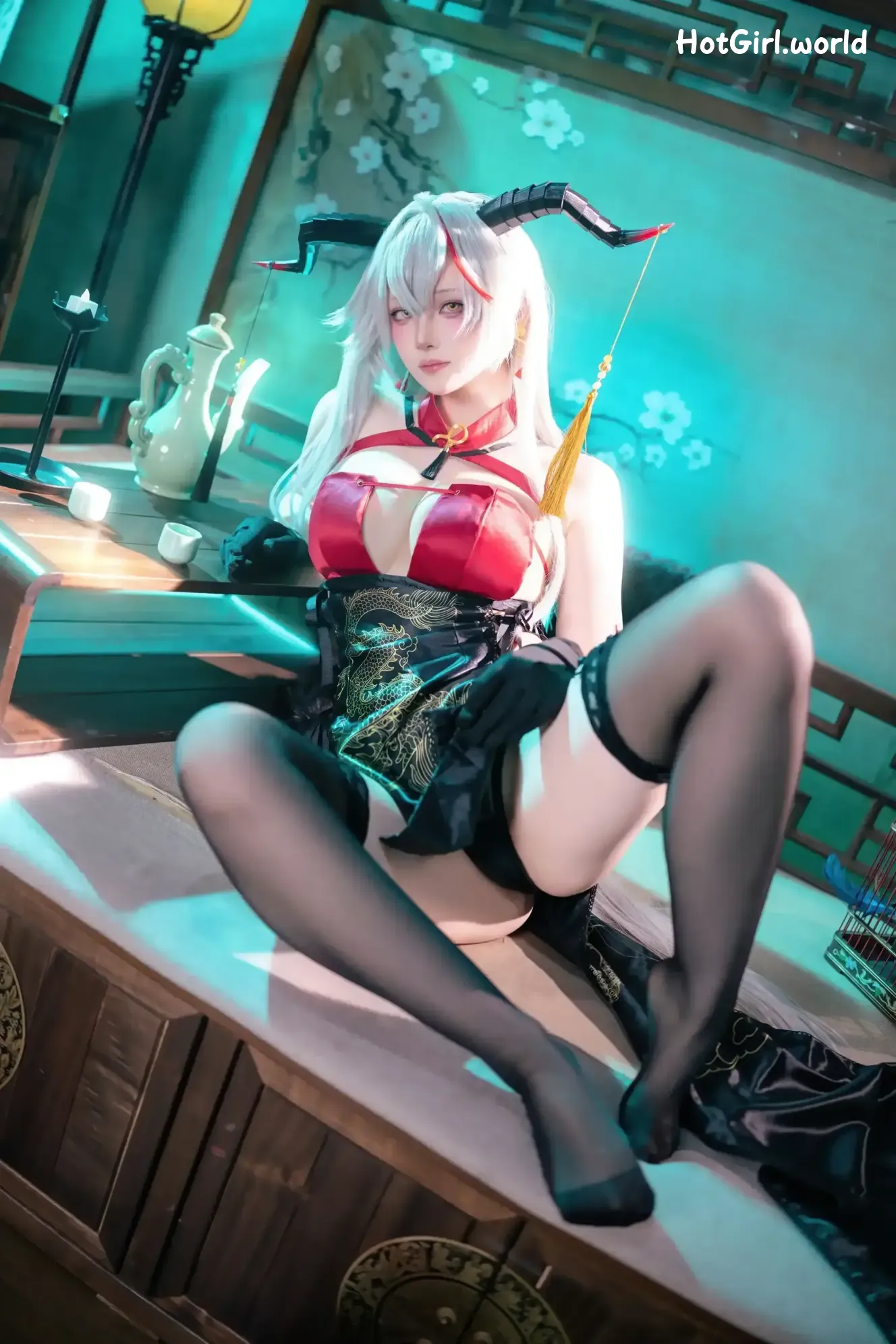 Coser-屿鱼-碧蓝航线-埃吉尔旗袍 第16张图