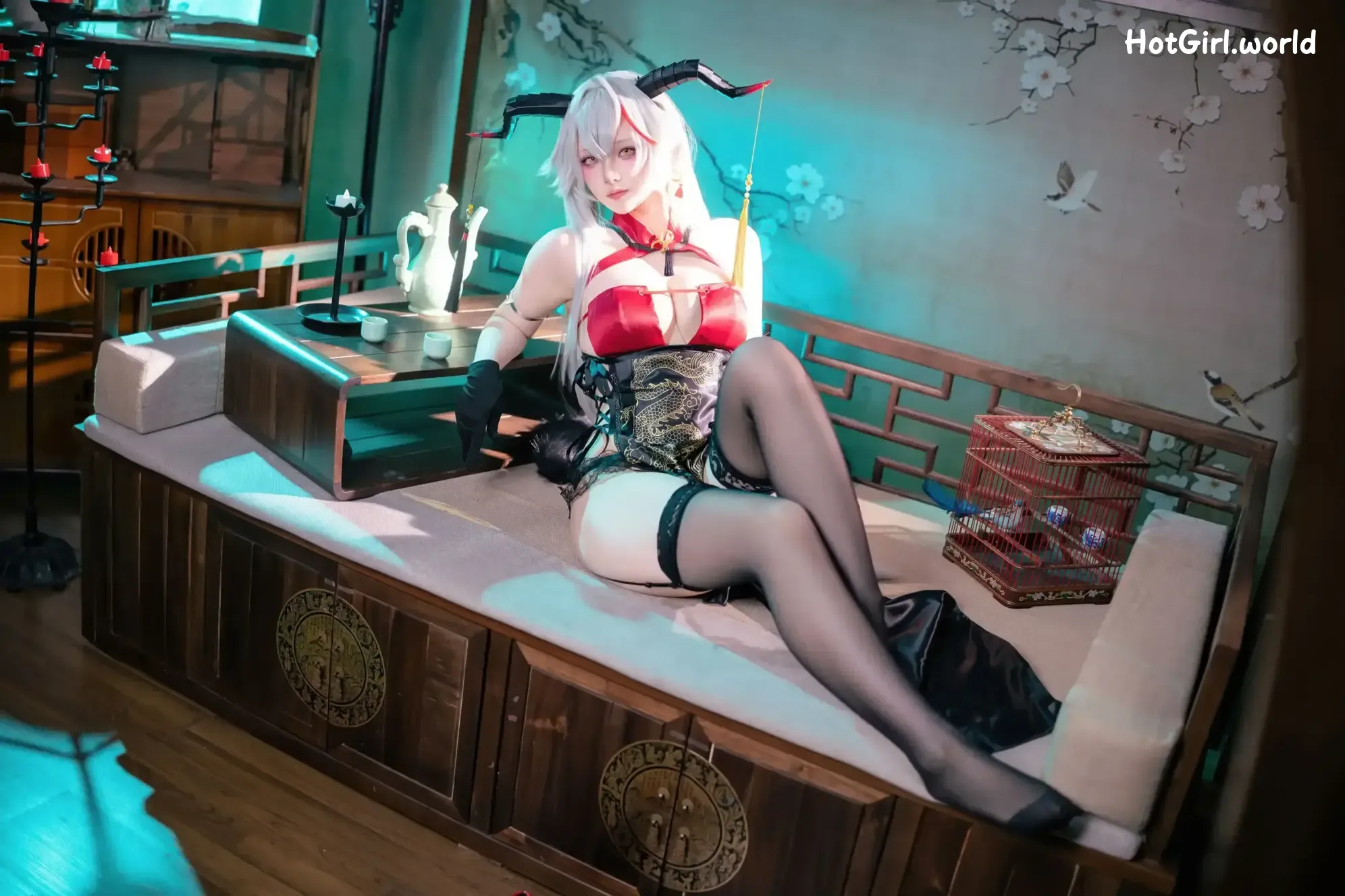 Coser-屿鱼-碧蓝航线-埃吉尔旗袍 第20张图