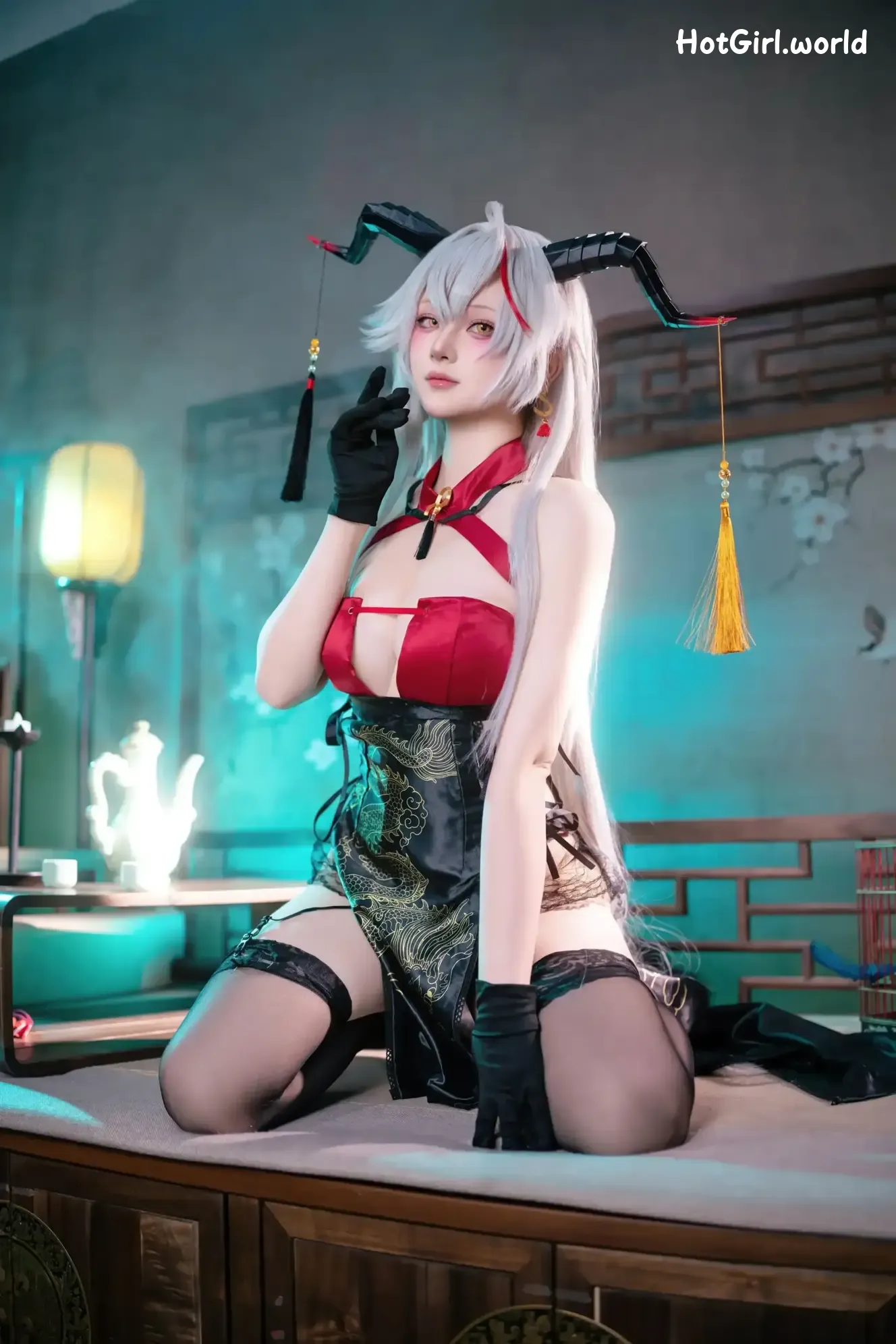 Coser-屿鱼-碧蓝航线-埃吉尔旗袍 第24张图