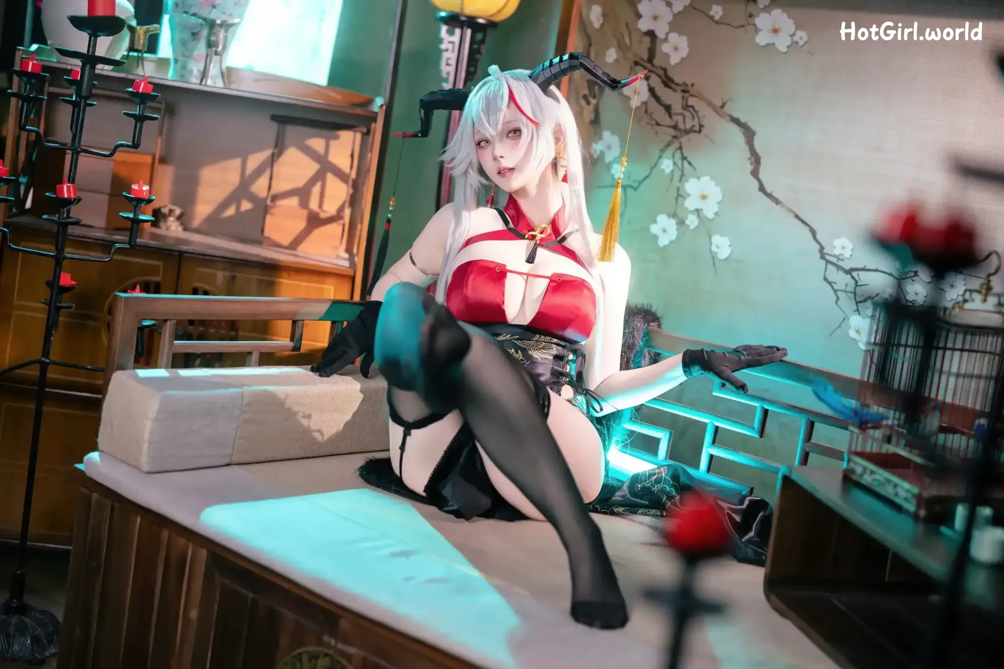 Coser-屿鱼-碧蓝航线-埃吉尔旗袍 第28张图