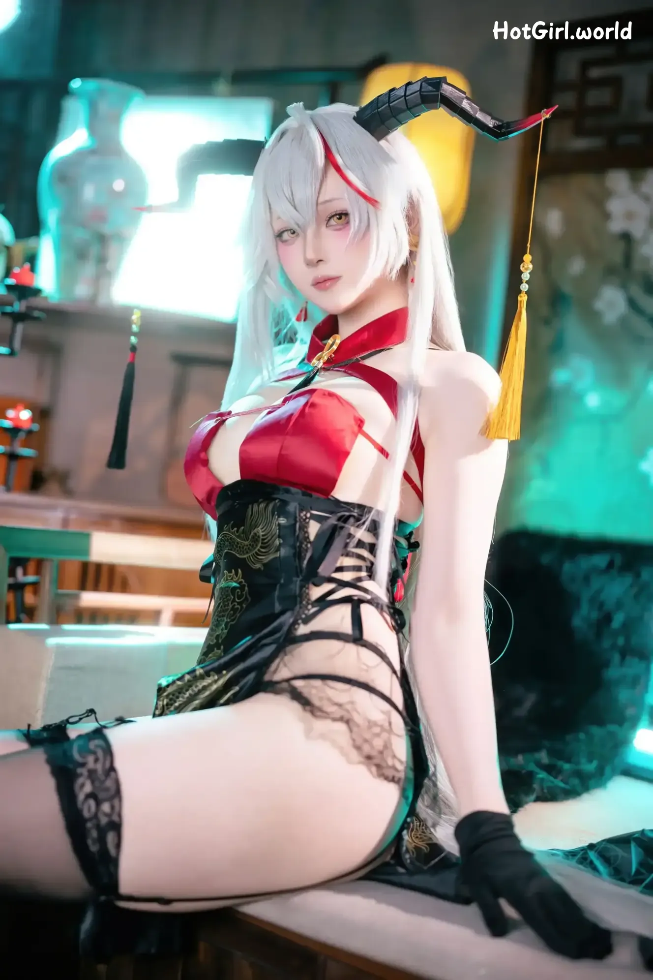 Coser-屿鱼-碧蓝航线-埃吉尔旗袍 第34张图