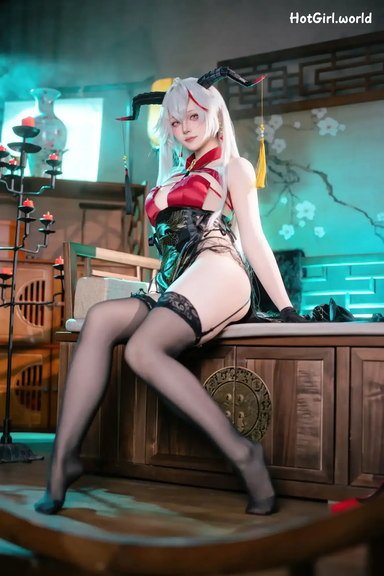 Coser-屿鱼-碧蓝航线-埃吉尔旗袍 第41张图