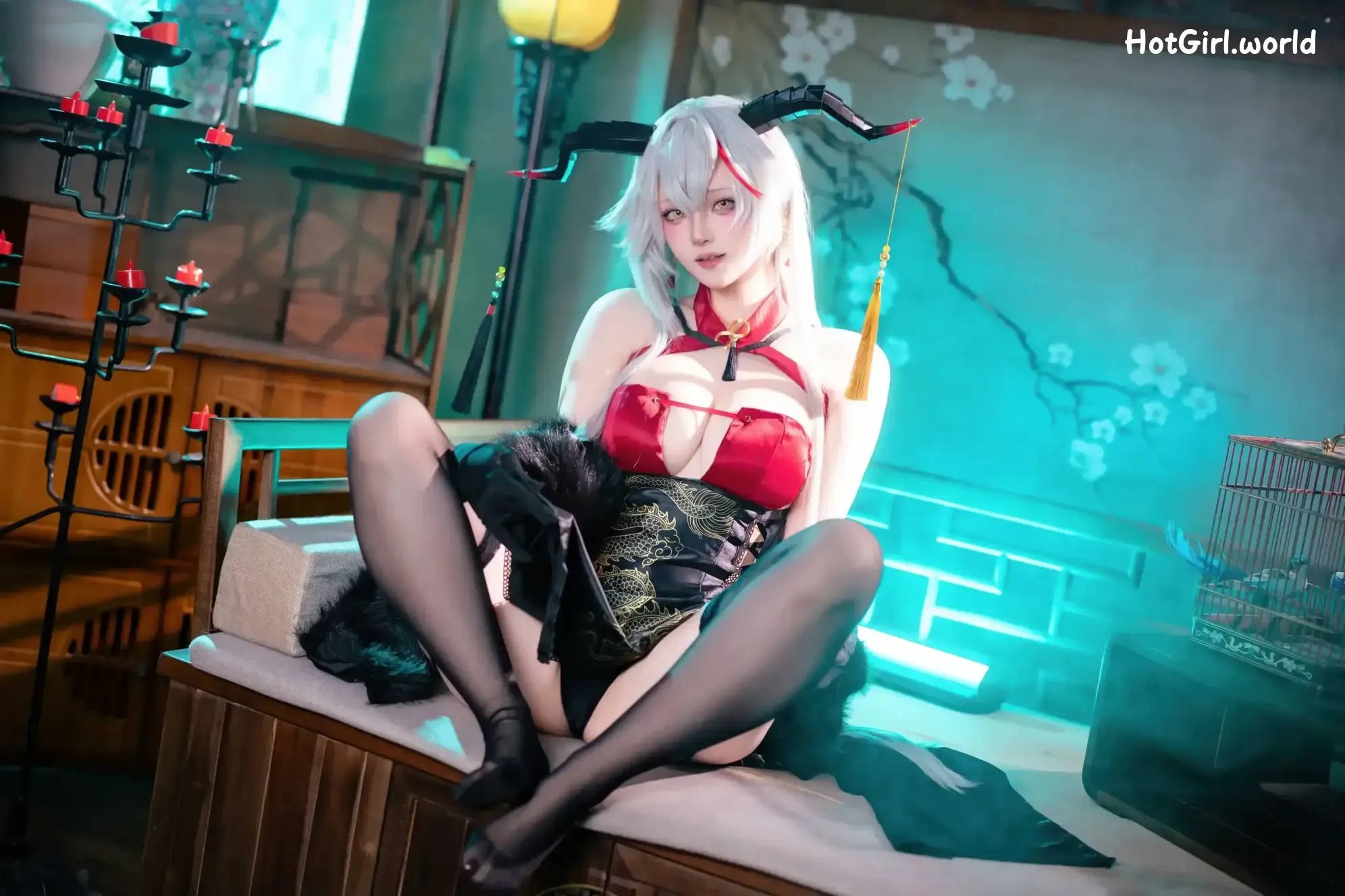 Coser-屿鱼-碧蓝航线-埃吉尔旗袍 第47张图