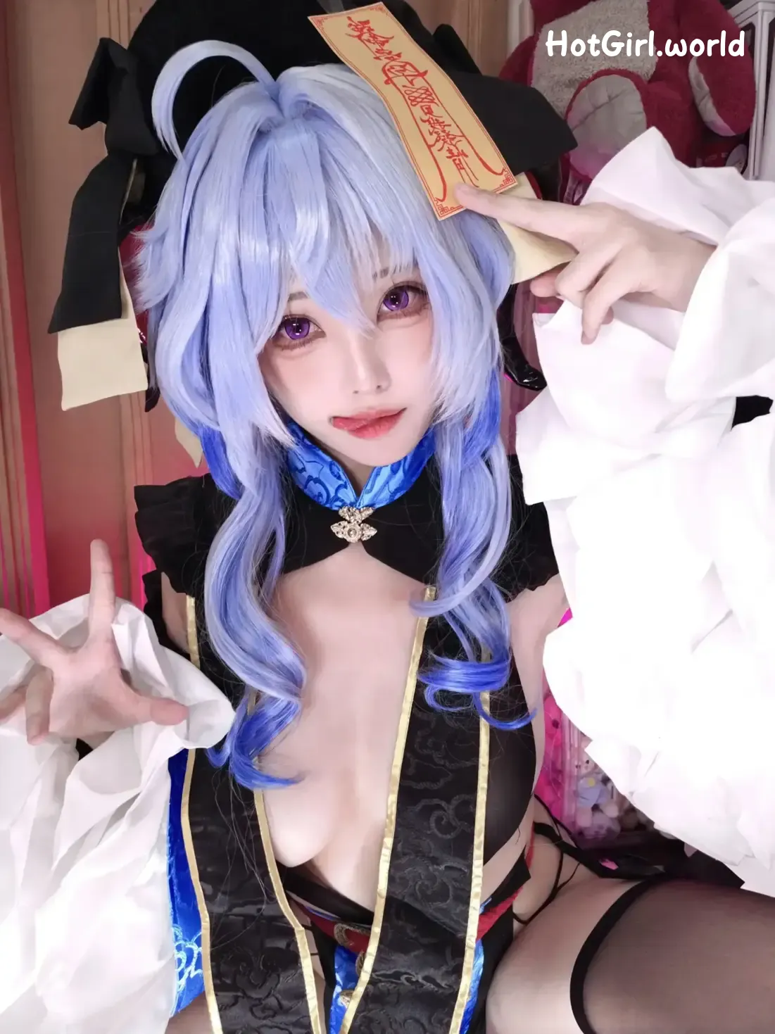 Coser-蜜汁猫裘-原神-甘雨-国风小僵尸 第24张图