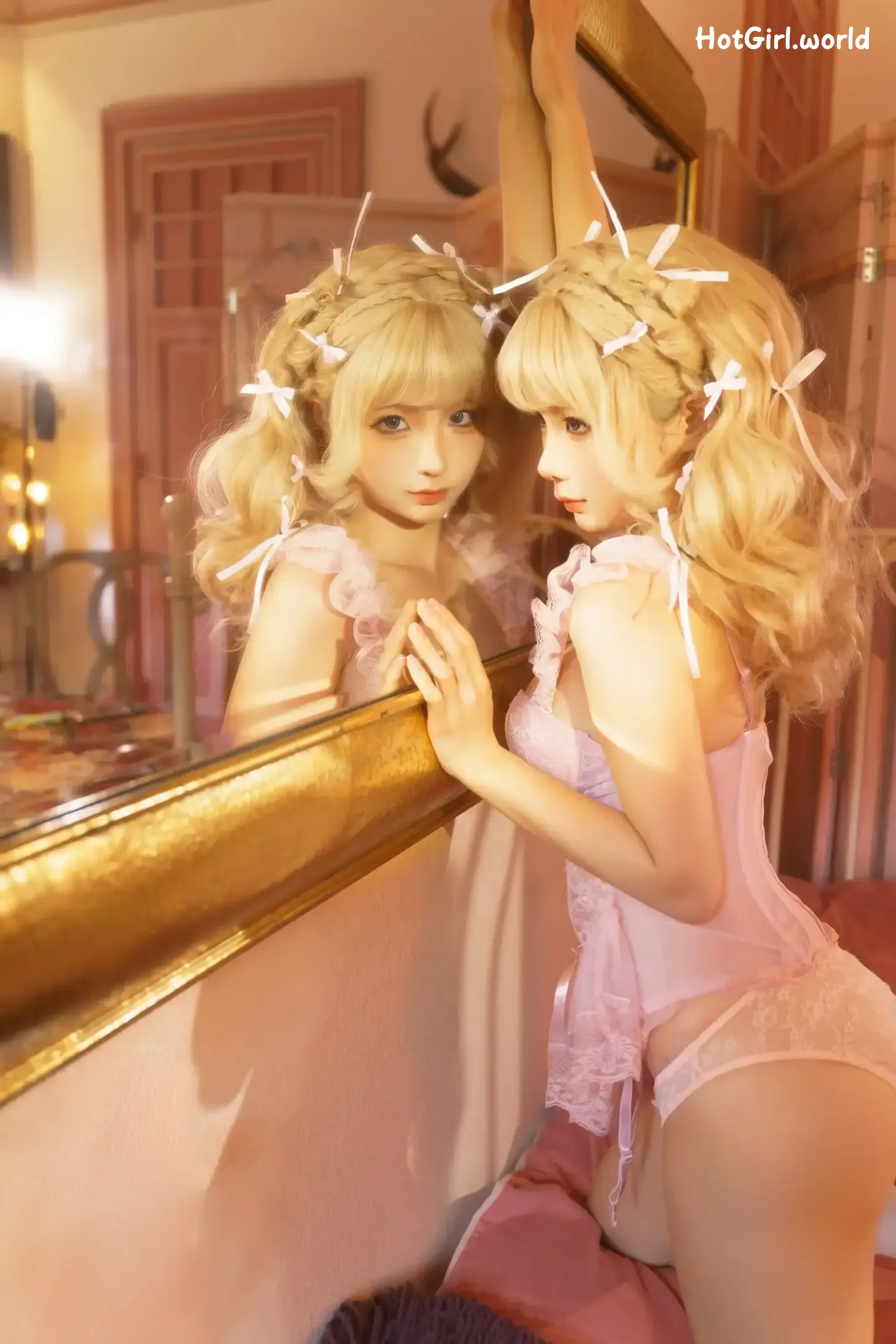 Coser-蠢沫沫-chunmomo-金发蝴蝶结 第9张图