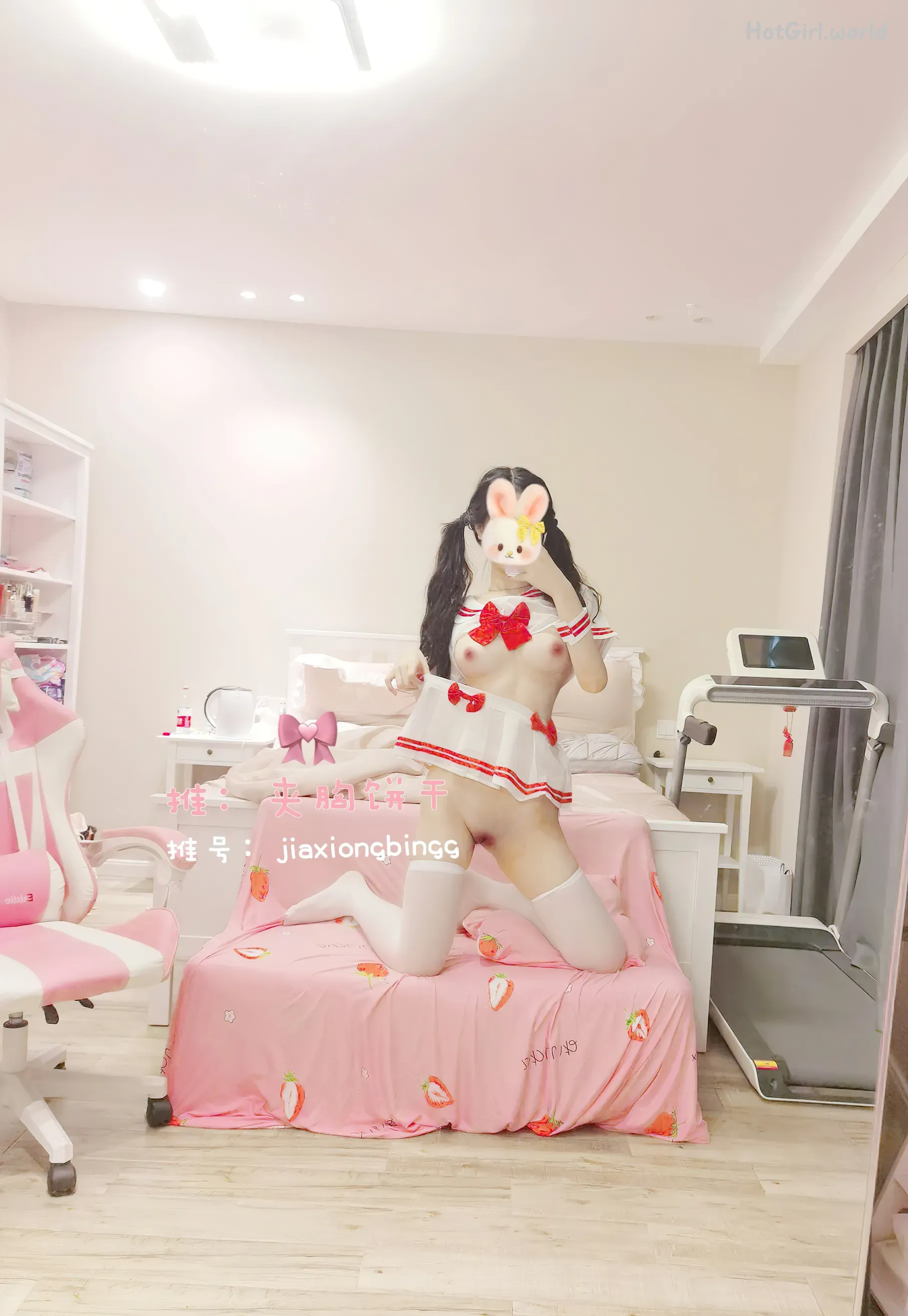 Coser-橙子喵酱-大尺度写真-夹胸饼干-拉拉队服 第5张图