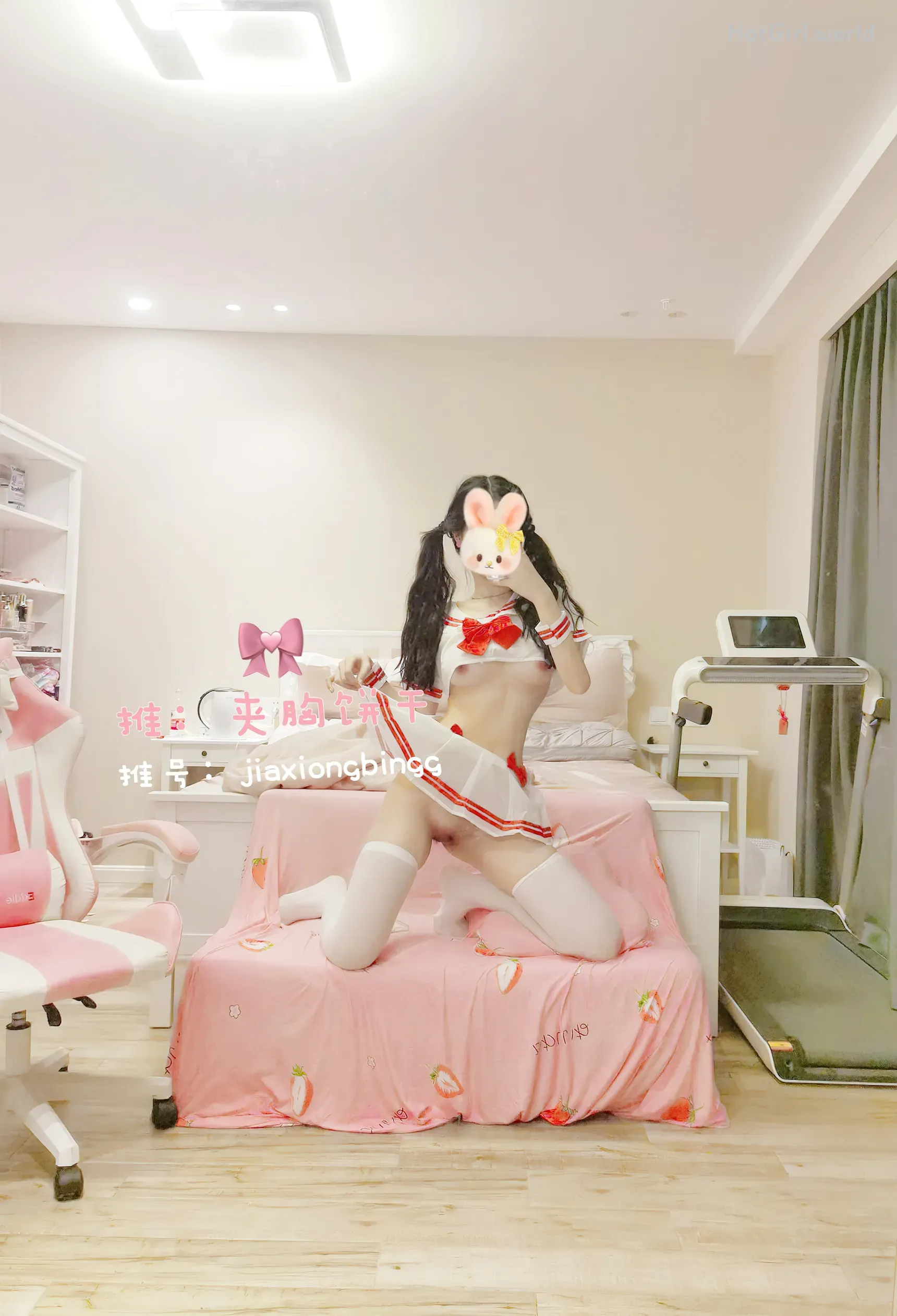 Coser-橙子喵酱-大尺度写真-夹胸饼干-拉拉队服 第10张图