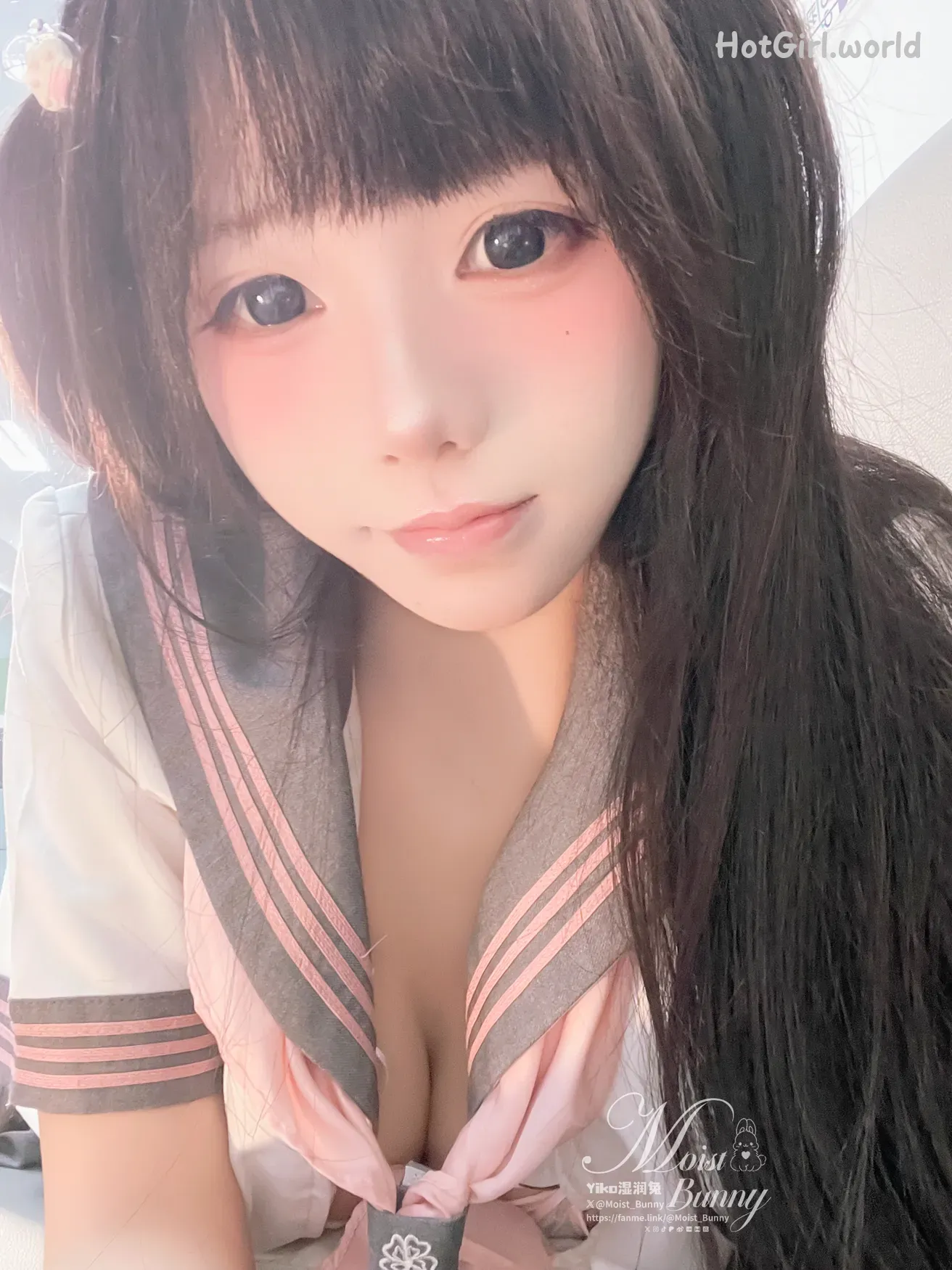 Coser-黏黏团子兔-12月作品-地铁萌妹-恋爱循环 第58张图