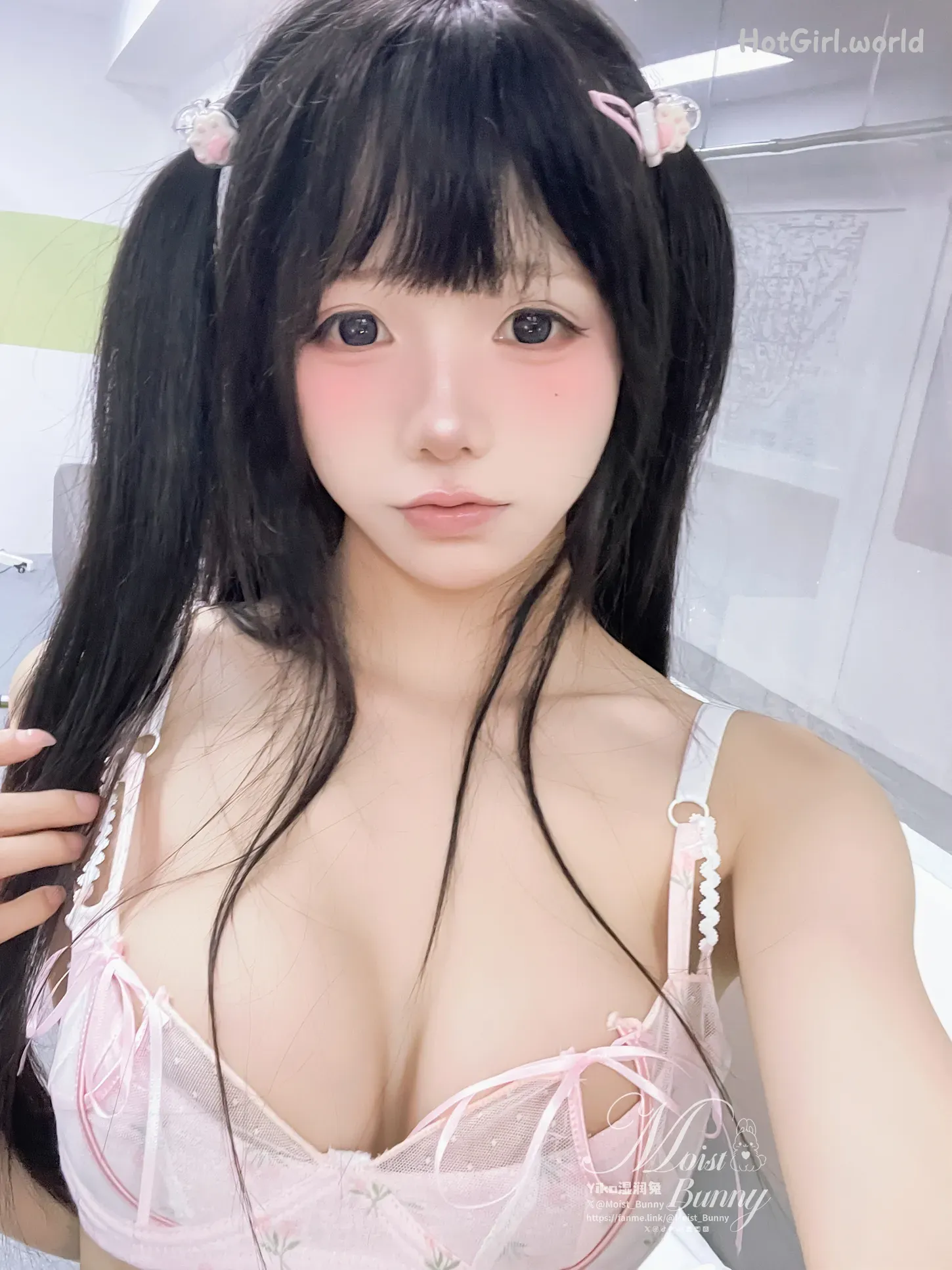 Coser-黏黏团子兔-12月作品-地铁萌妹-恋爱循环 第69张图