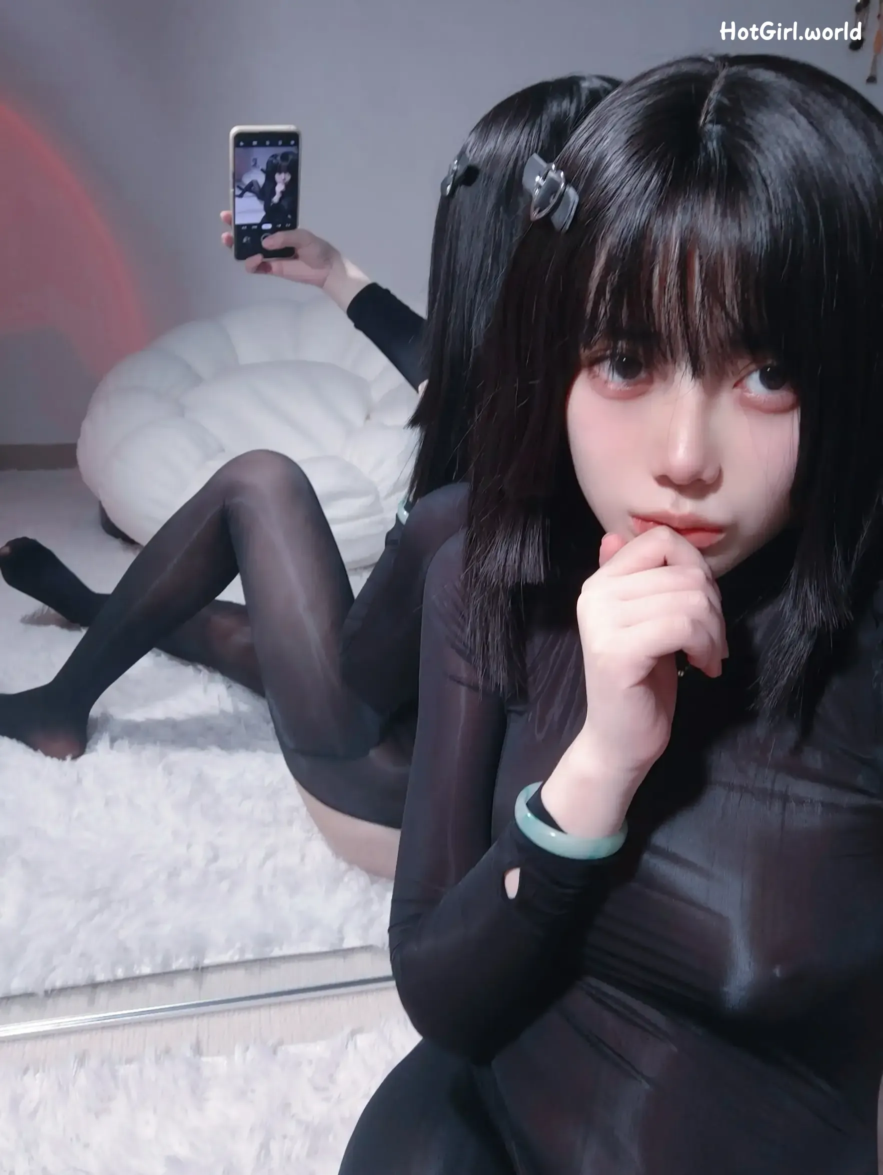 Coser-高桥千凛-油光连体黑丝 第48张图