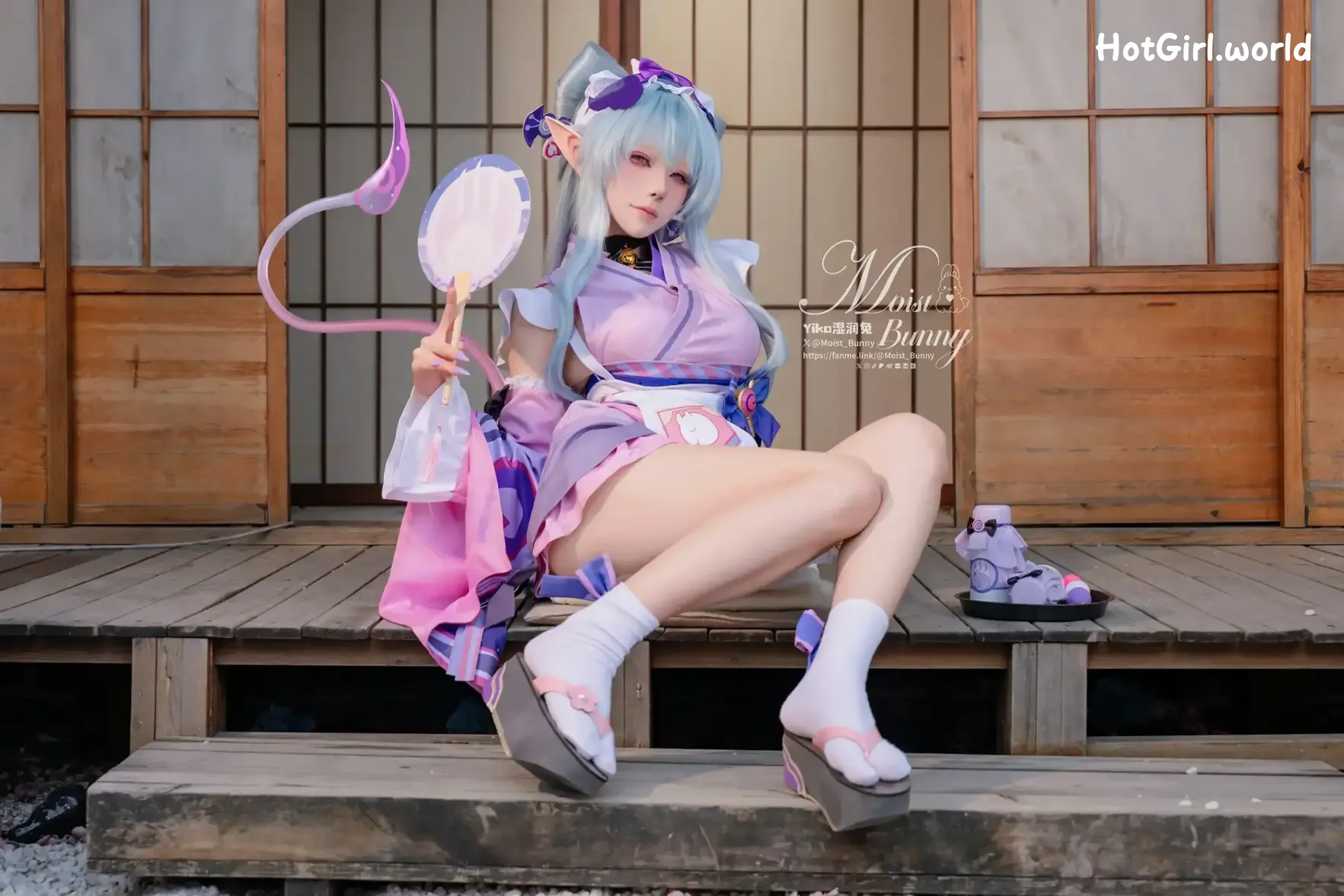 Coser-黏黏团子兔-05月作品-浮枕朝颜-梦见月瑞希-红昭愿 第42张图
