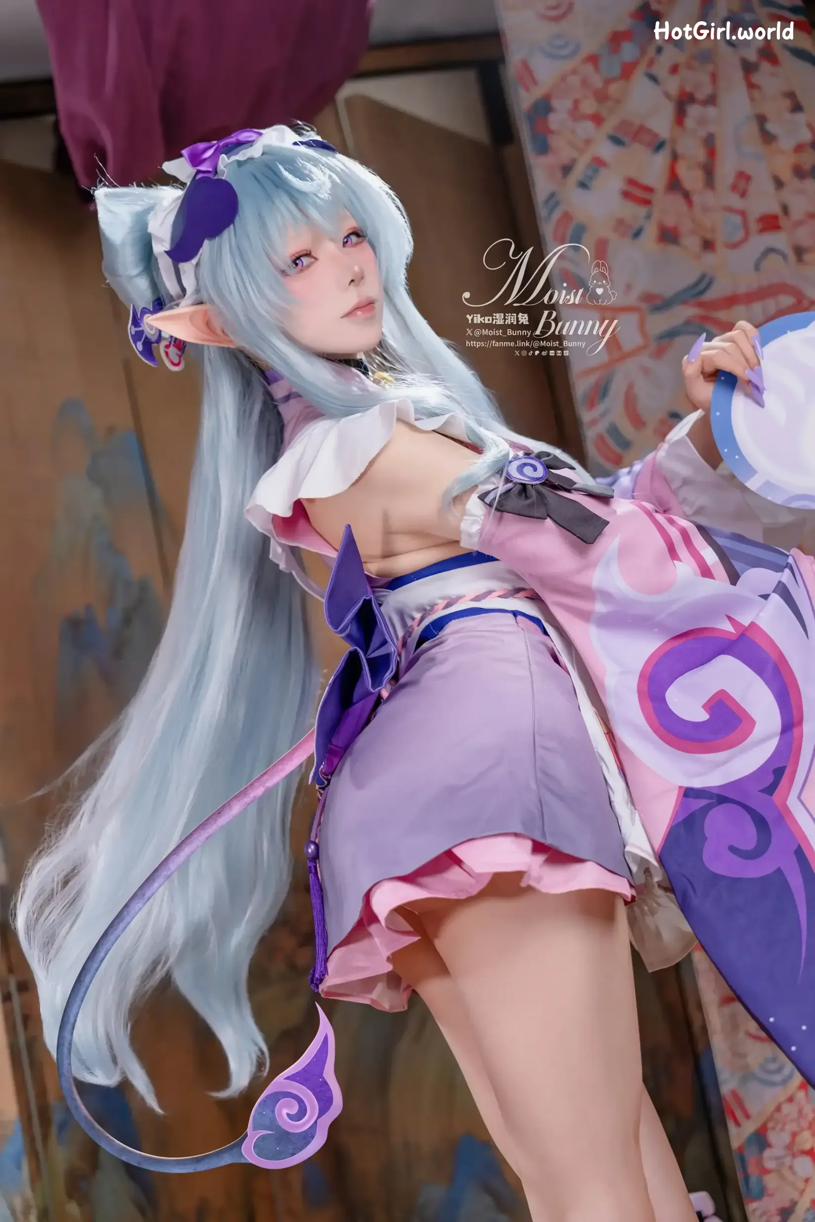 Coser-黏黏团子兔-05月作品-浮枕朝颜-梦见月瑞希-红昭愿 第46张图