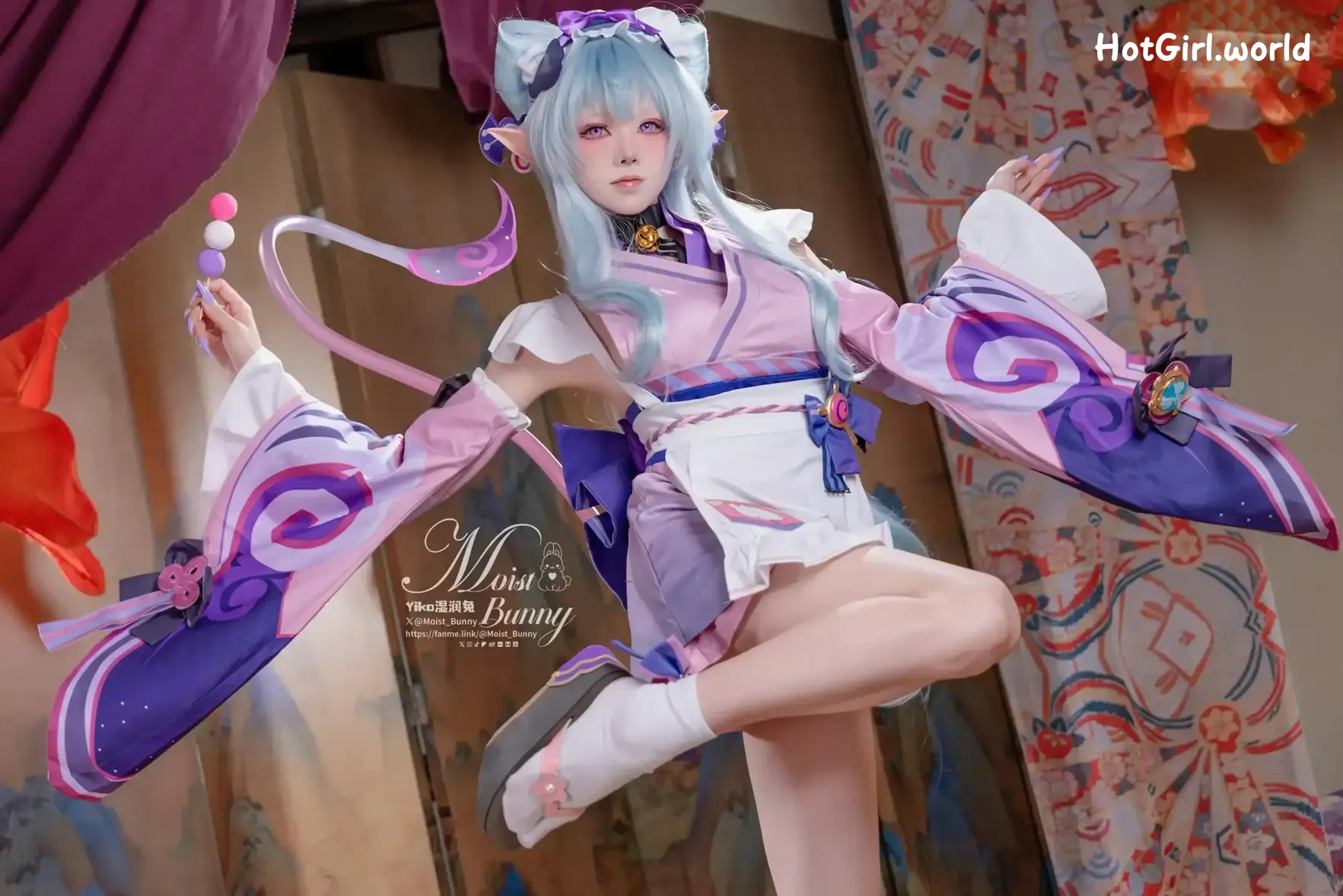 Coser-黏黏团子兔-05月作品-浮枕朝颜-梦见月瑞希-红昭愿 第48张图
