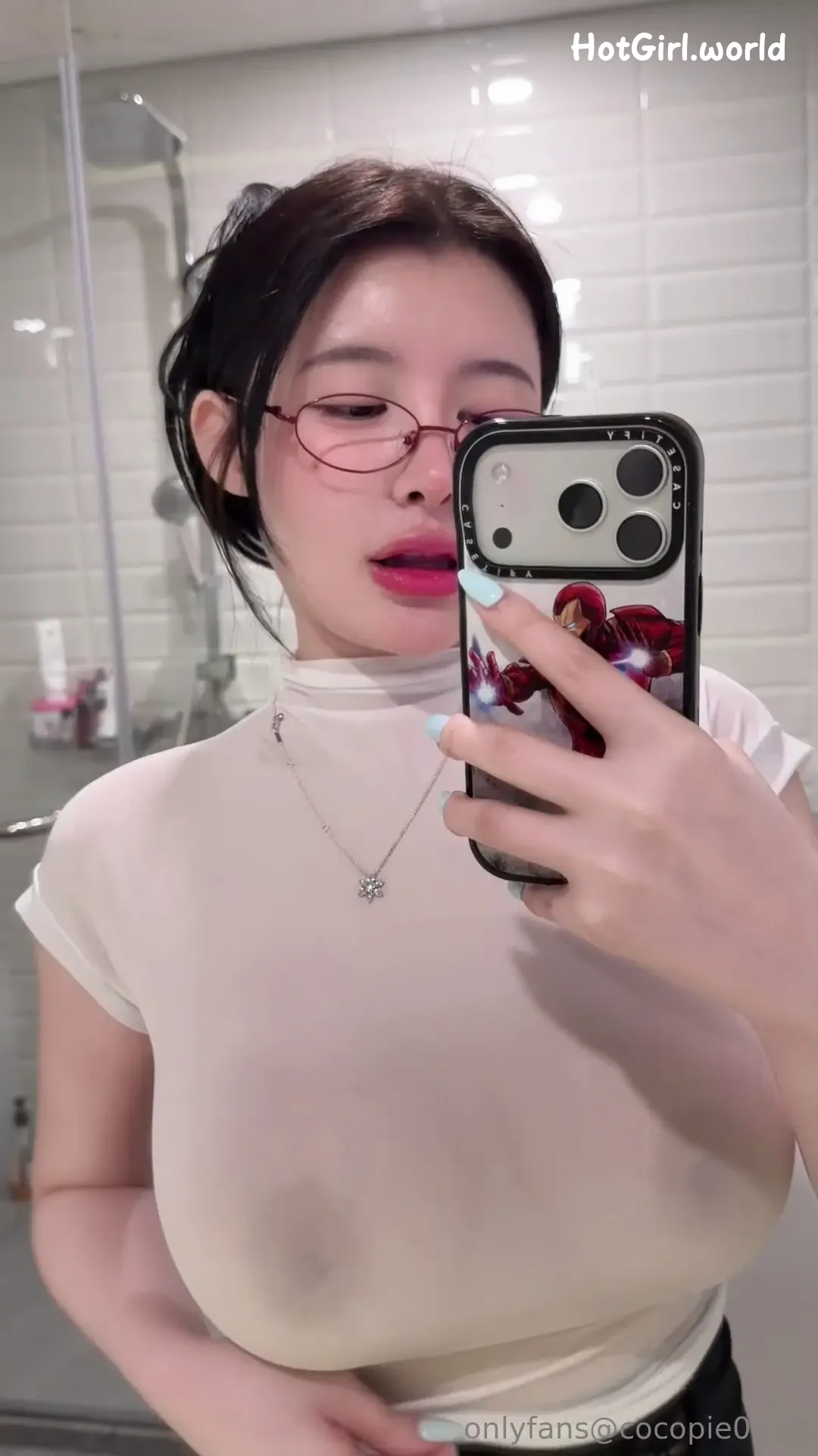 Coser-cocopie0218-巨乳御姐-新增透视肉丝抹油（6 videos） 第11张图