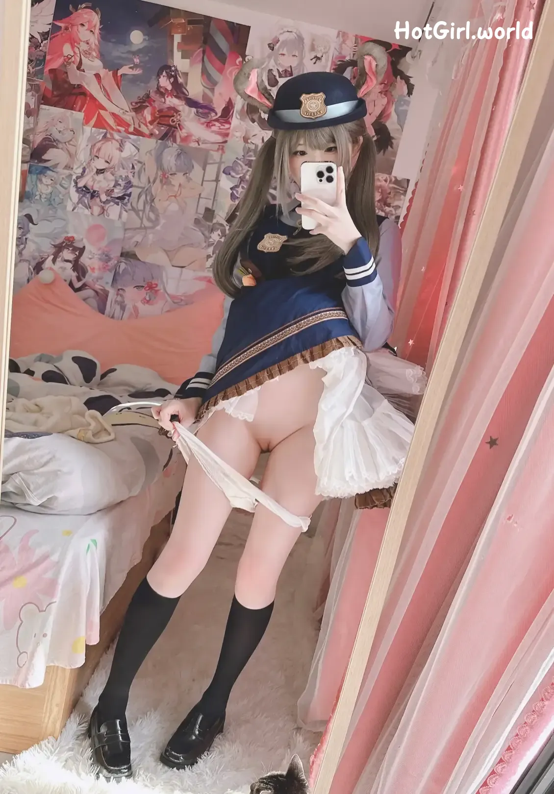 Coser-习呆呆-ウサギ警官（1 video） 第6张图