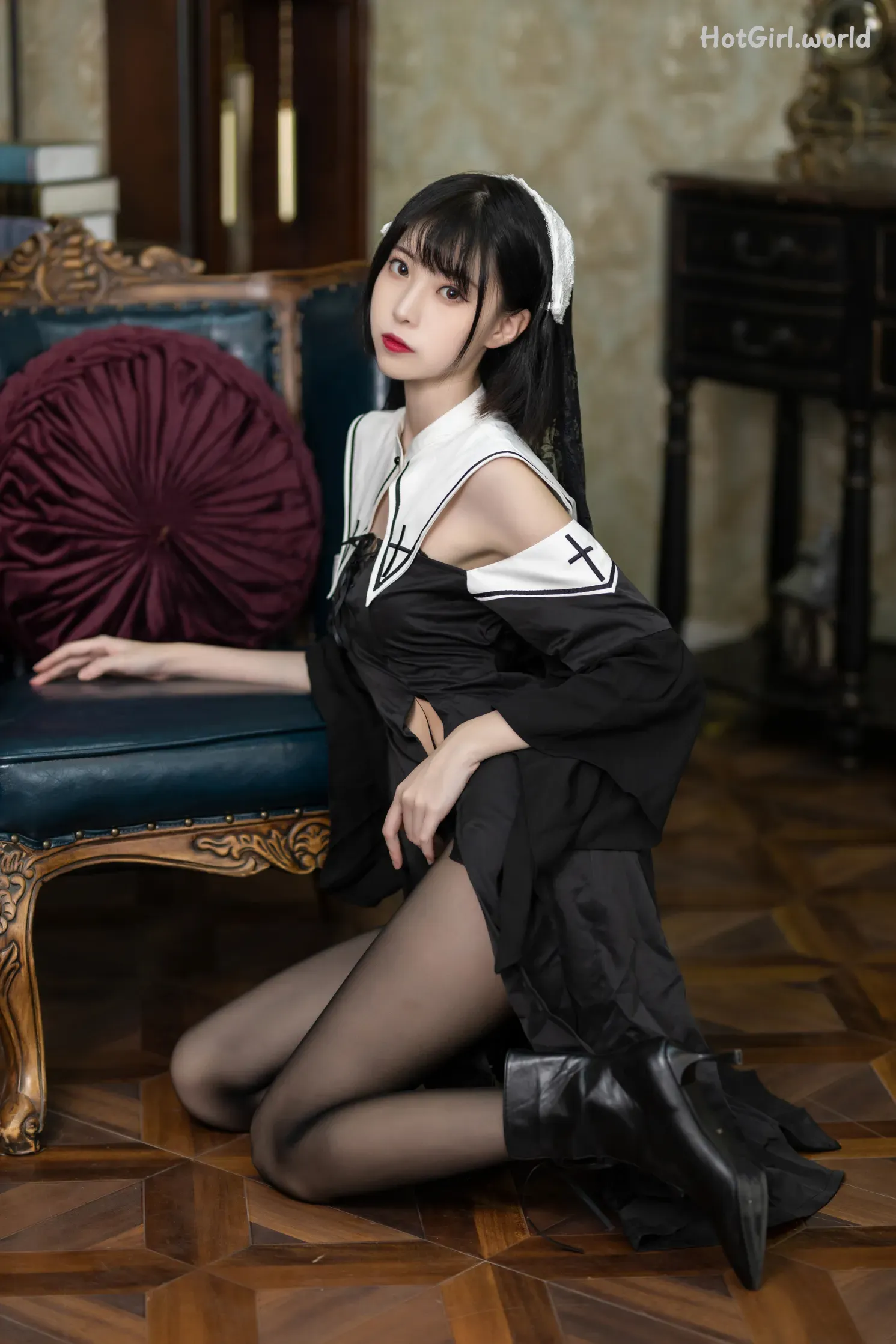 Coser-许岚-LAN-暗黑-修女 第1张图