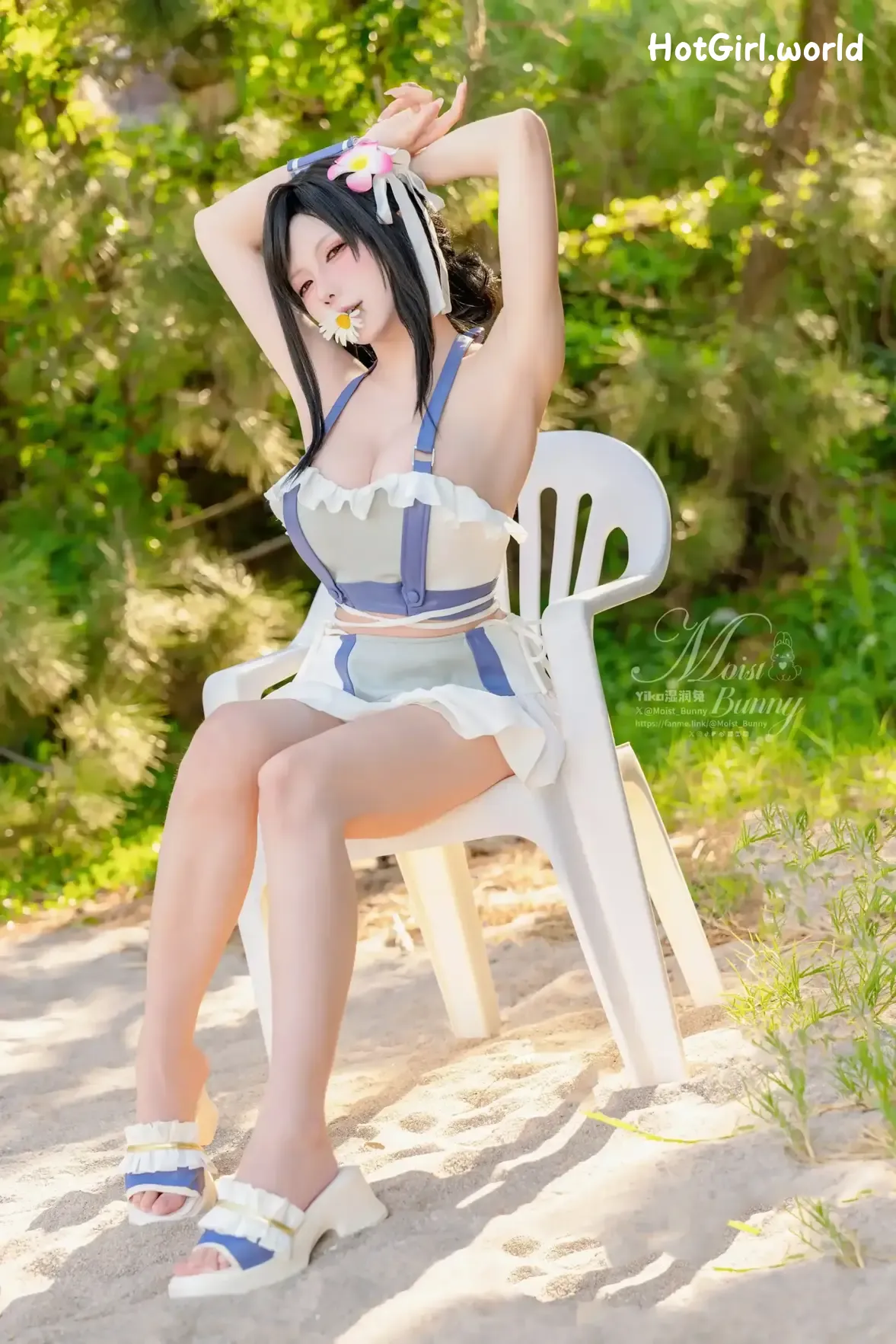 Coser-黏黏团子兔-2025泳装限定作-海边假日-蒂法 第9张图