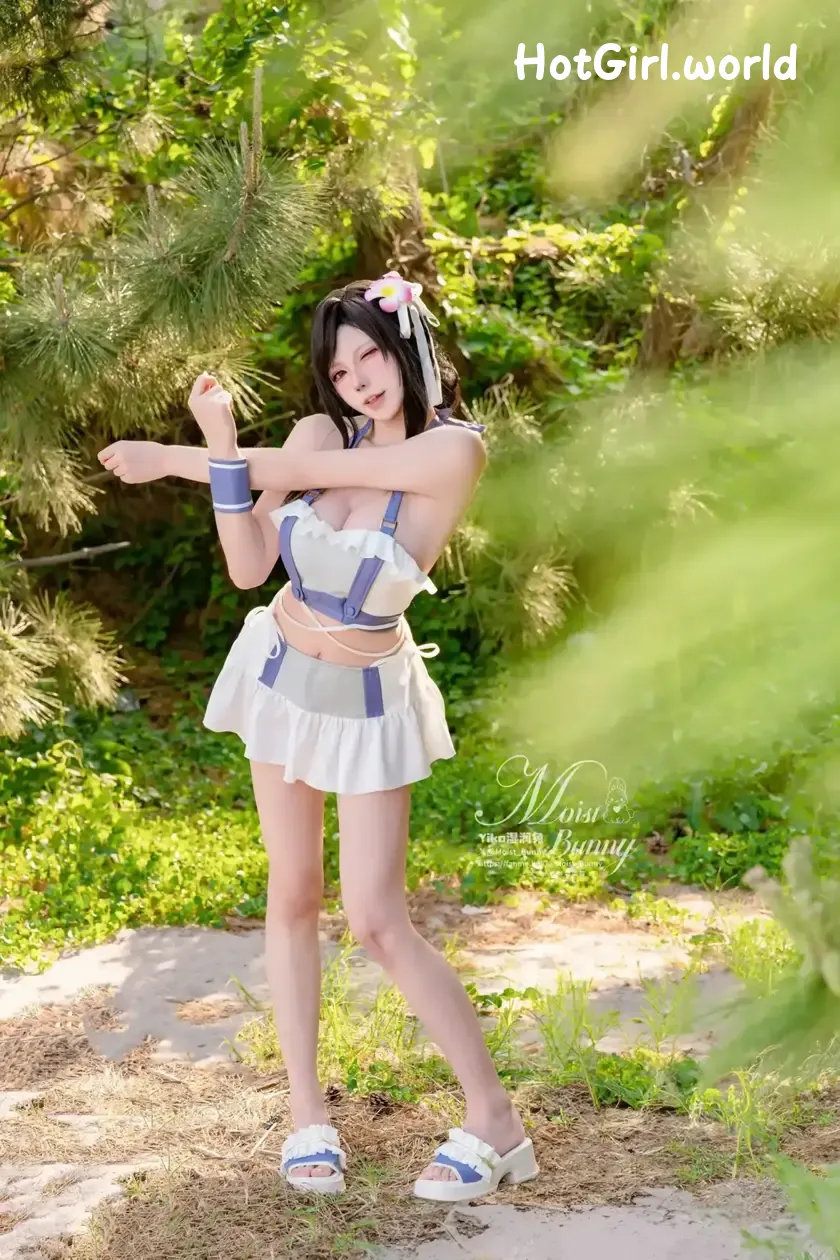 Coser-黏黏团子兔-2025泳装限定作-海边假日-蒂法 第34张图