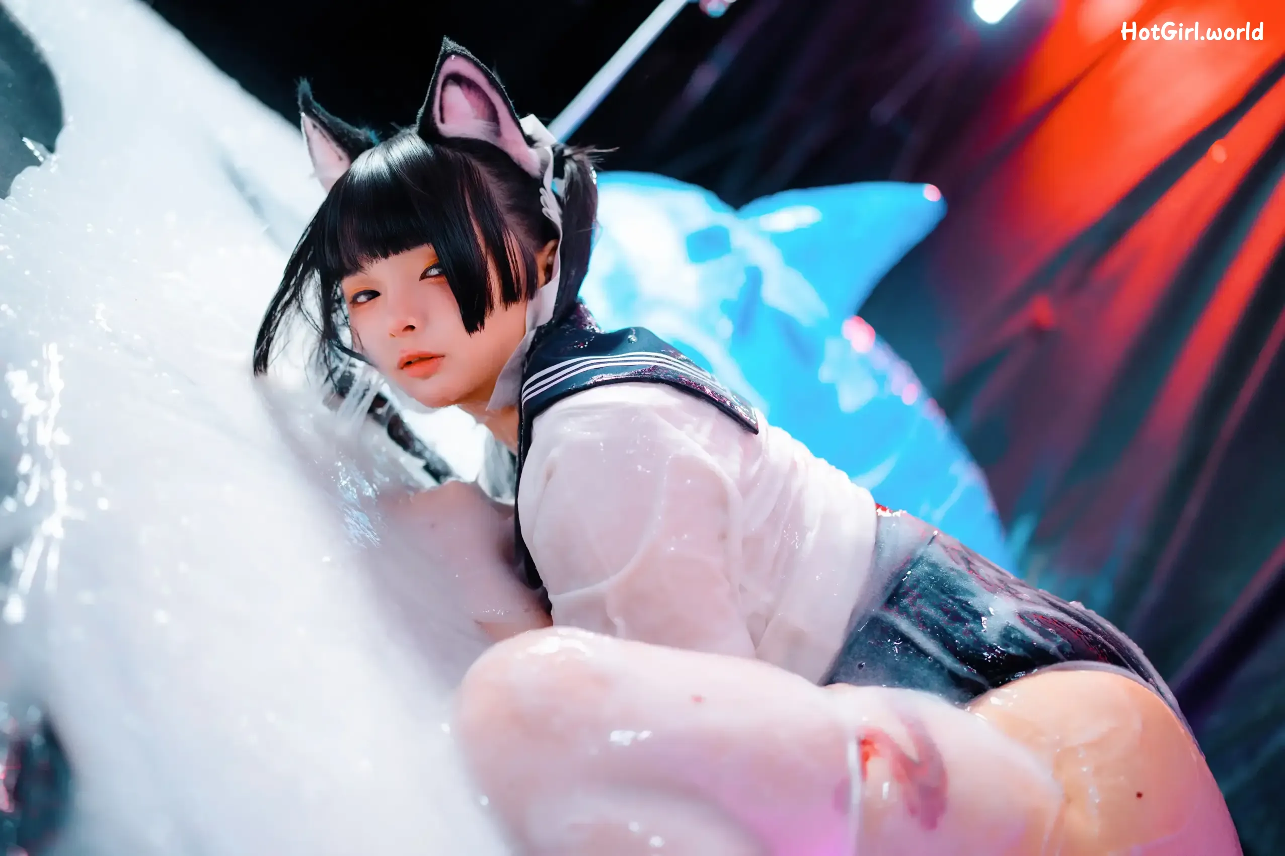 Coser-落落-Raku-邋遢小猫-Messy-Kitty 第2张图
