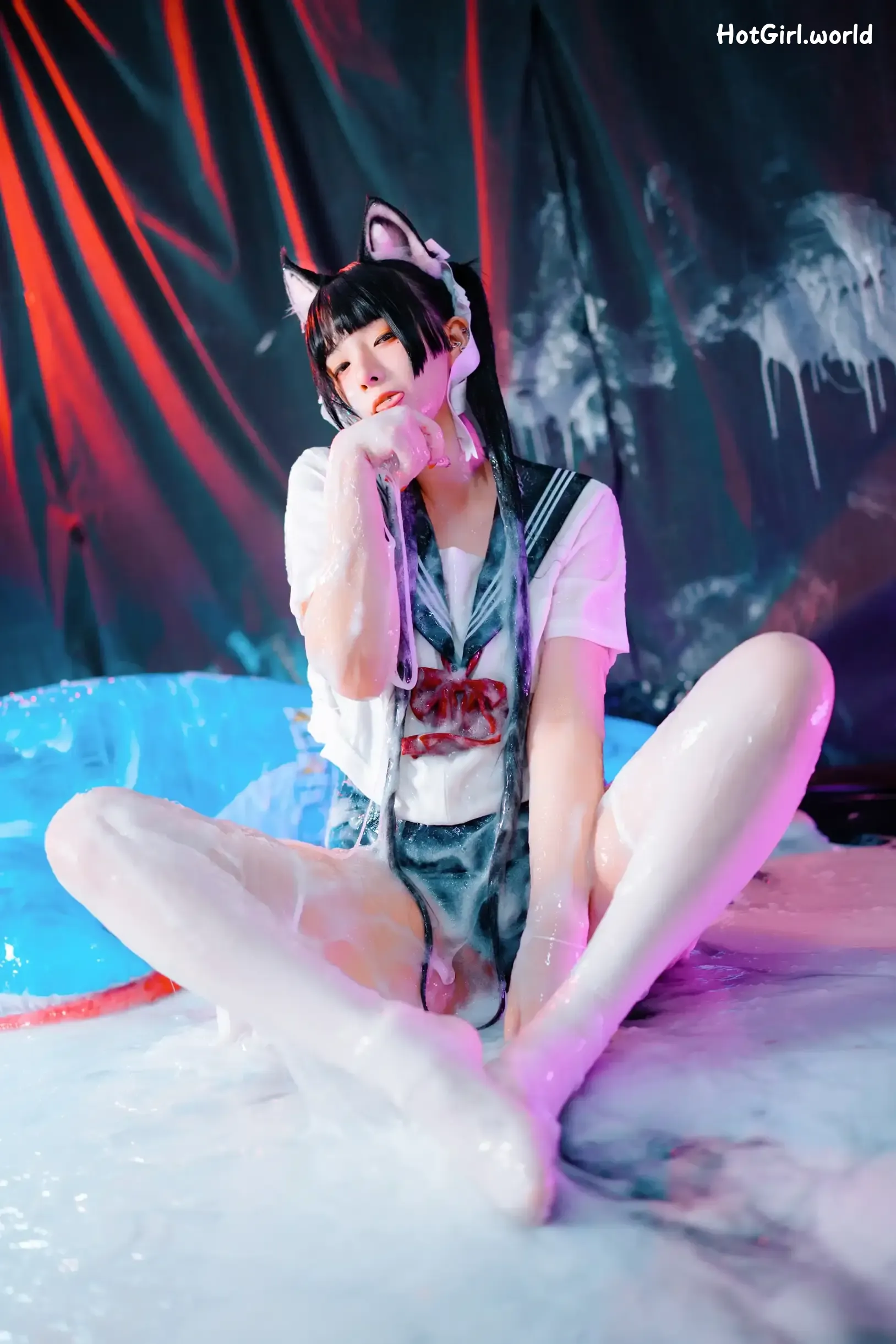 Coser-落落-Raku-邋遢小猫-Messy-Kitty 第5张图