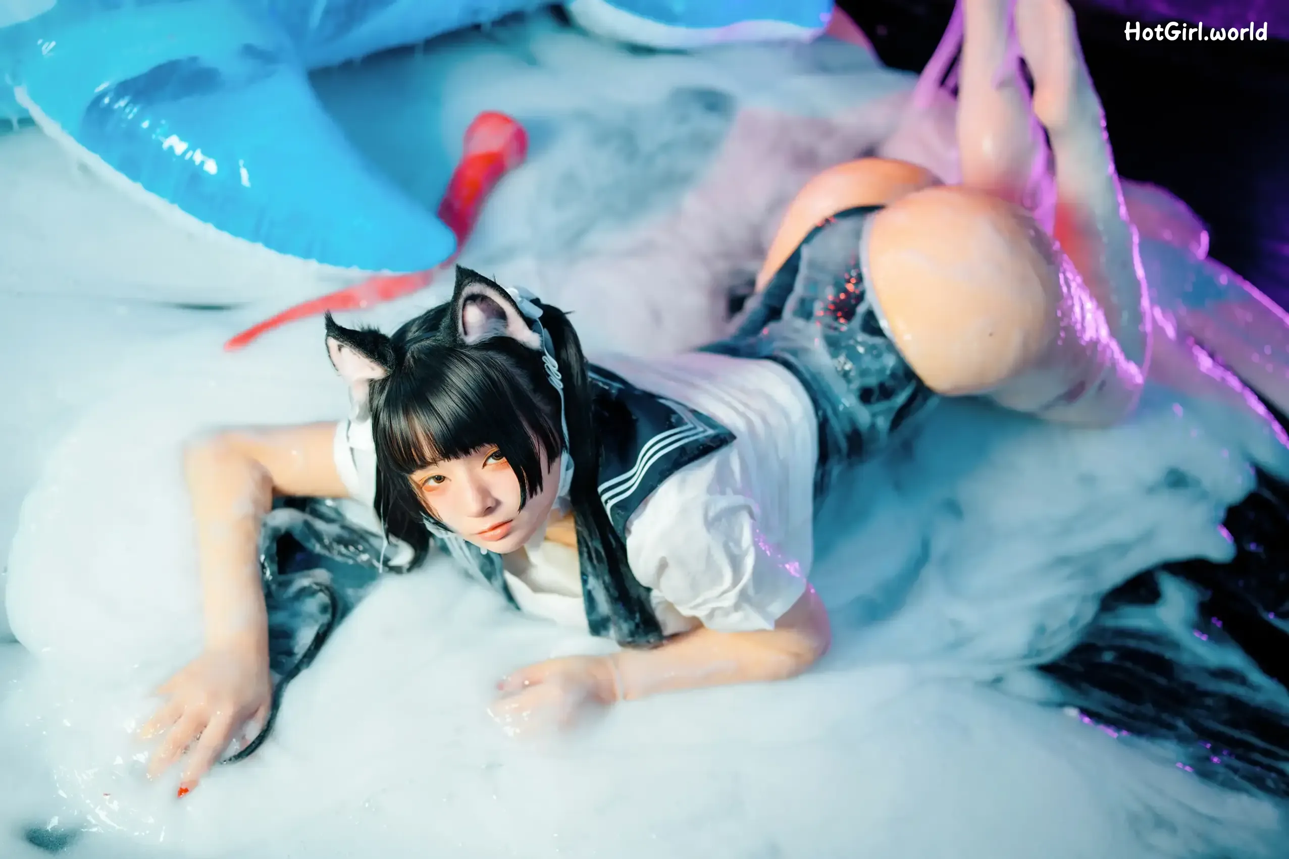 Coser-落落-Raku-邋遢小猫-Messy-Kitty 第9张图