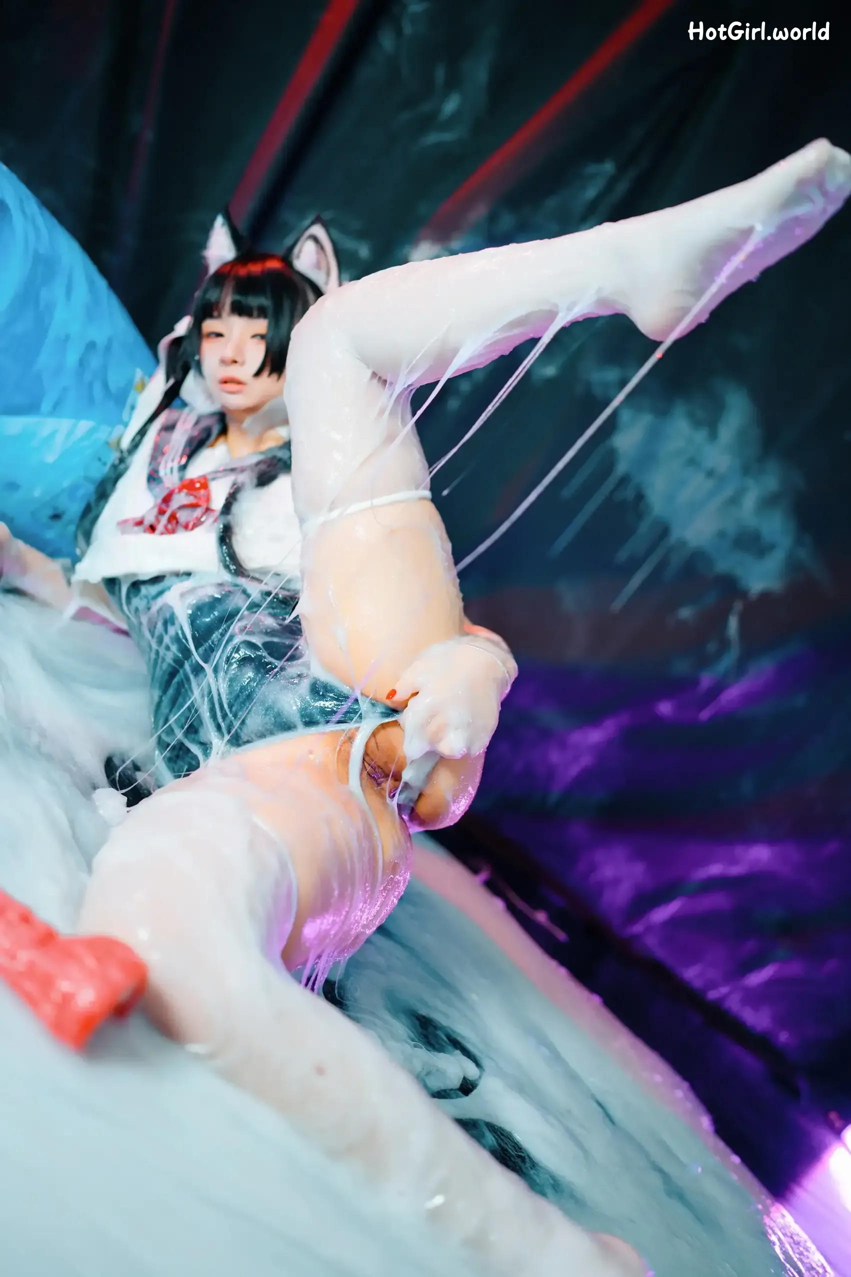 Coser-落落-Raku-邋遢小猫-Messy-Kitty 第12张图