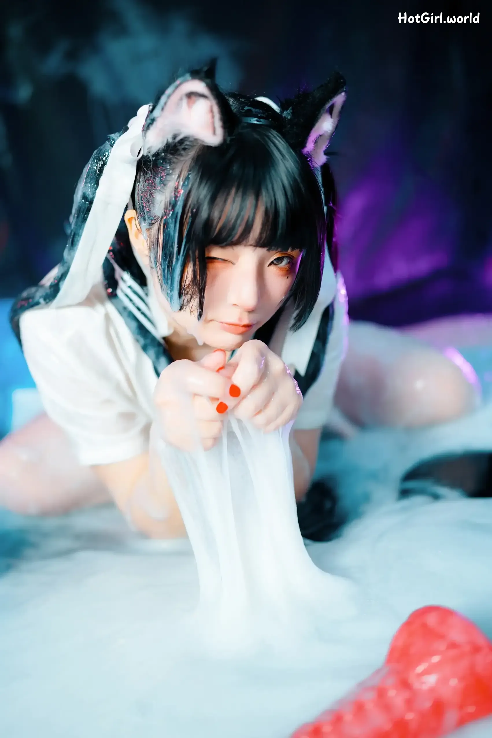 Coser-落落-Raku-邋遢小猫-Messy-Kitty 第16张图