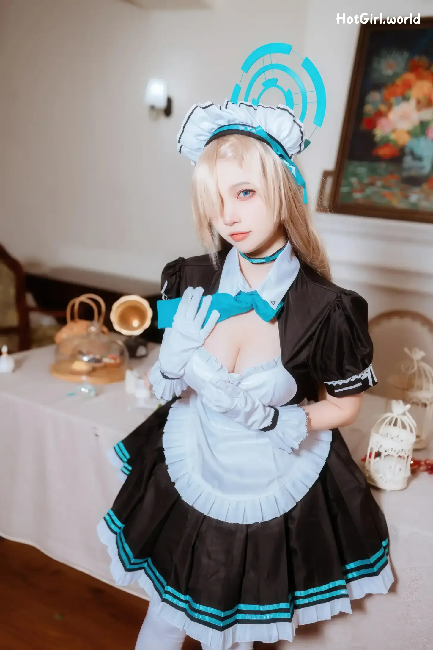 Coser-二佐-Nisa-蔚蓝档案-明日奈女仆 第4张图