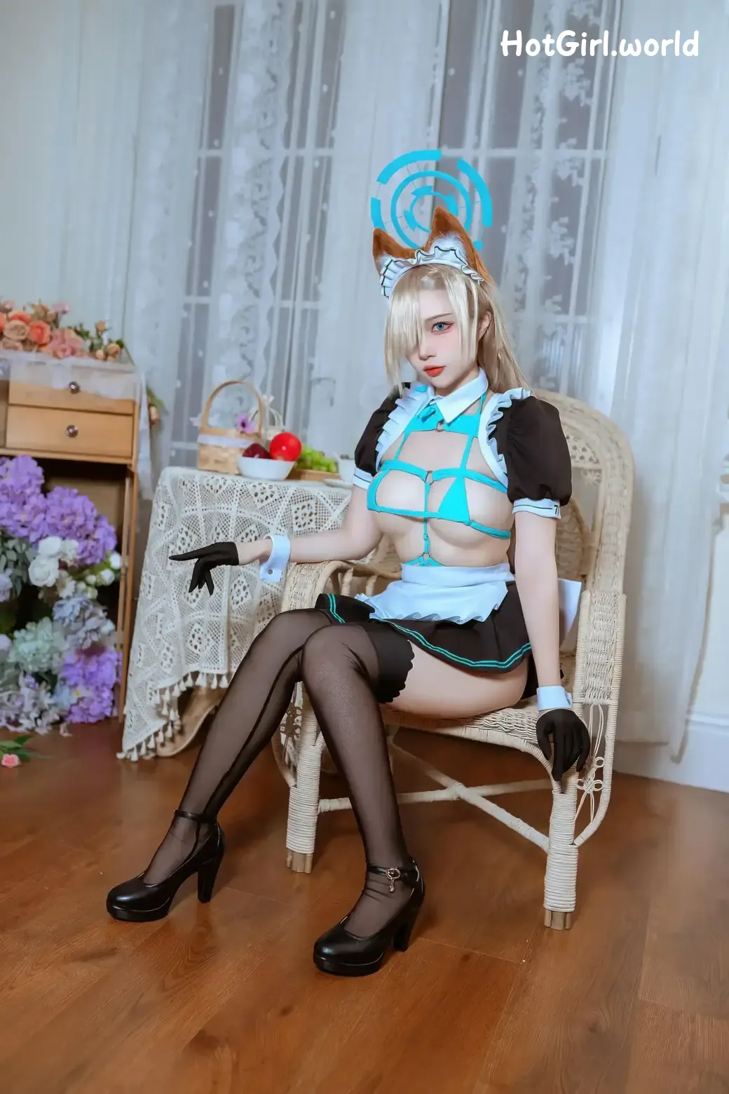 Coser-二佐-Nisa-蔚蓝档案-明日奈猫耳女仆 第2张图